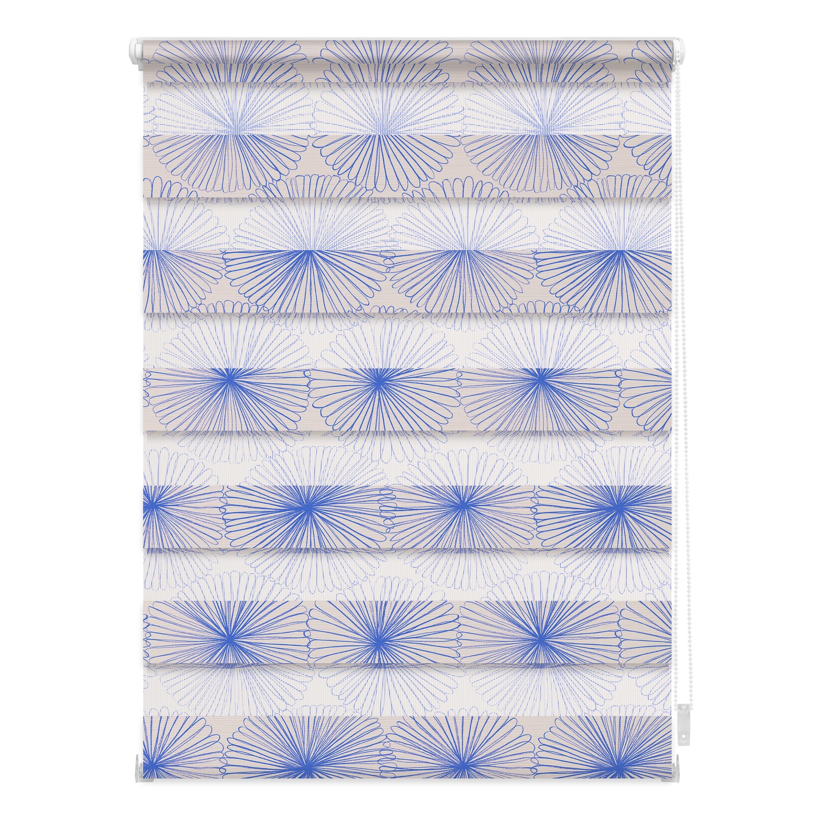 Lichtblick Duo Rollo Klemmfix, ohne Bohren, blickdicht, Flower wheel - Gelb
