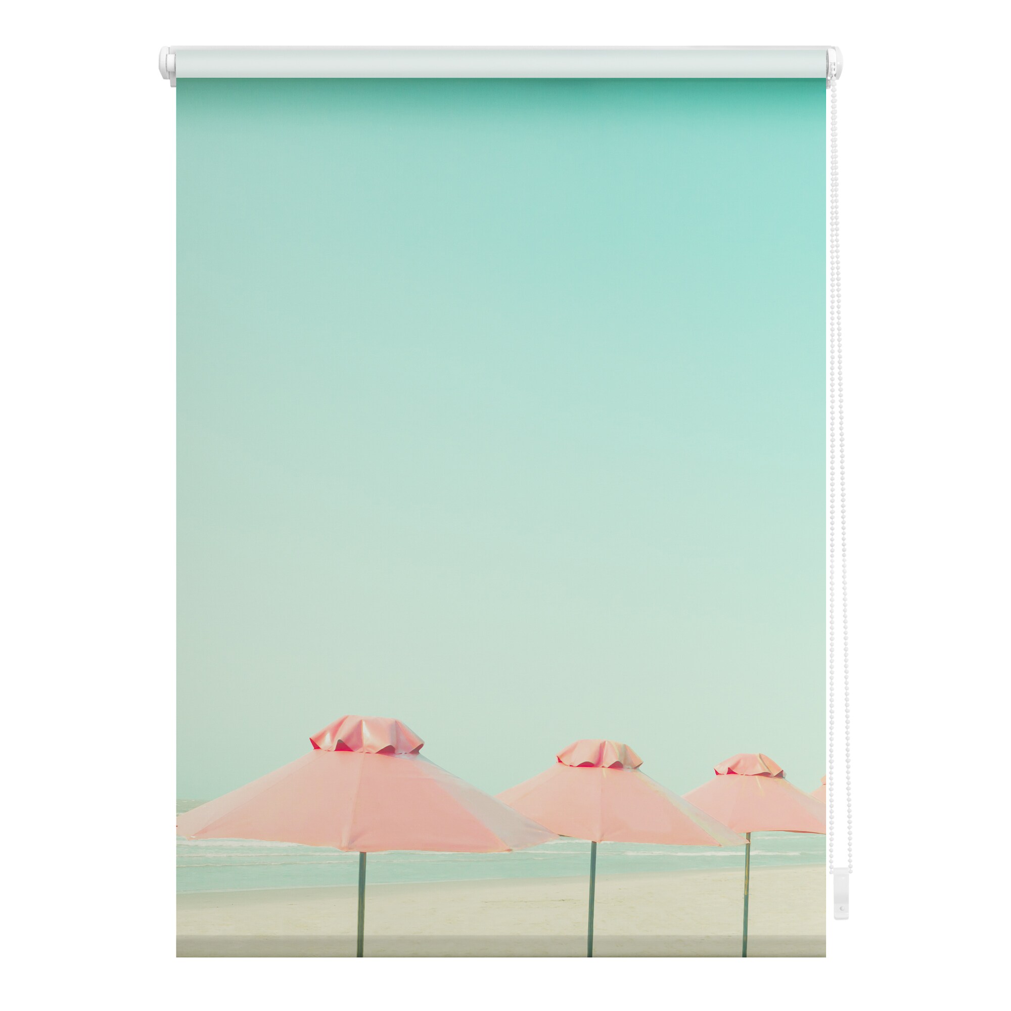 Lichtblick Rollo Klemmfix, ohne Bohren, blickdicht, Sonnenschirm - T&uuml;rkis Rosa - Bild 1