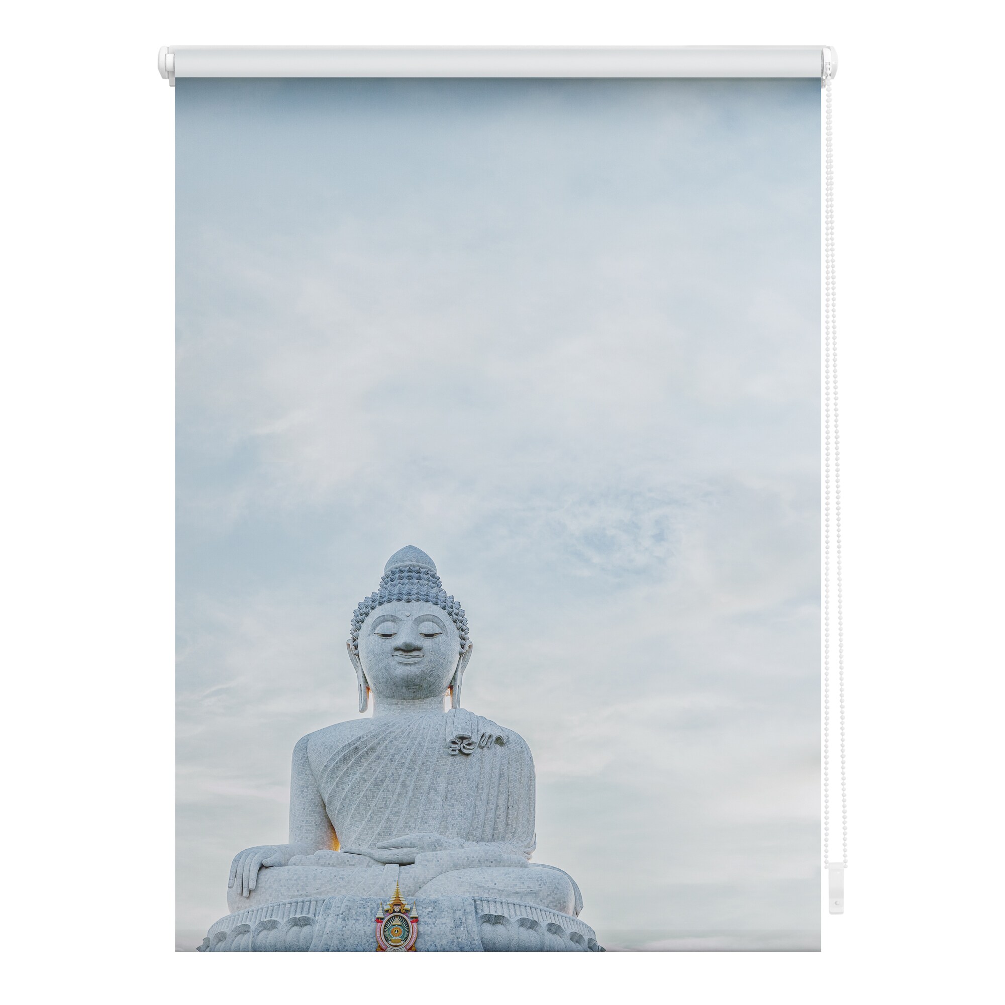 Lichtblick Rollo Klemmfix, ohne Bohren, blickdicht, Buddah - Hellblau - Bild 1