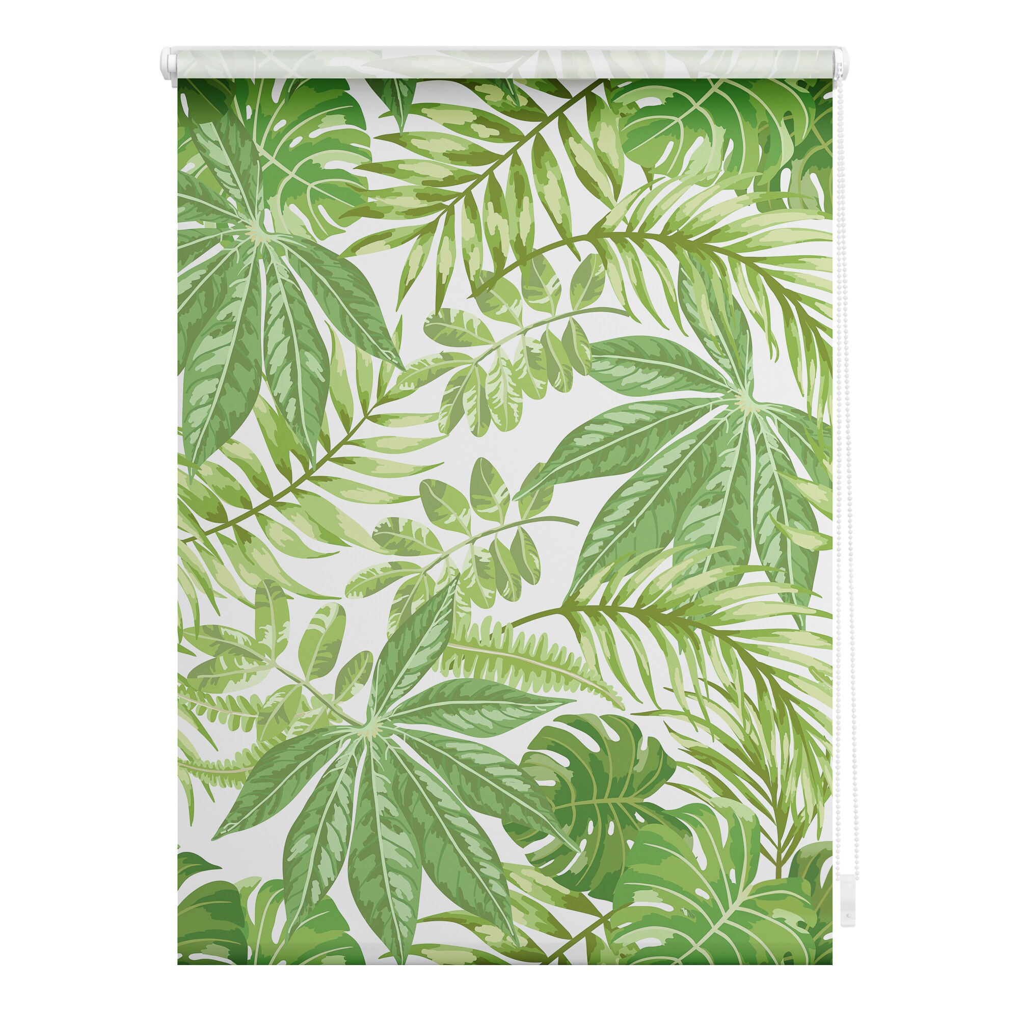 Lichtblick Rollo Klemmfix, ohne Bohren, blickdicht, Bl&auml;tter - Gr&uuml;n - Bild 1
