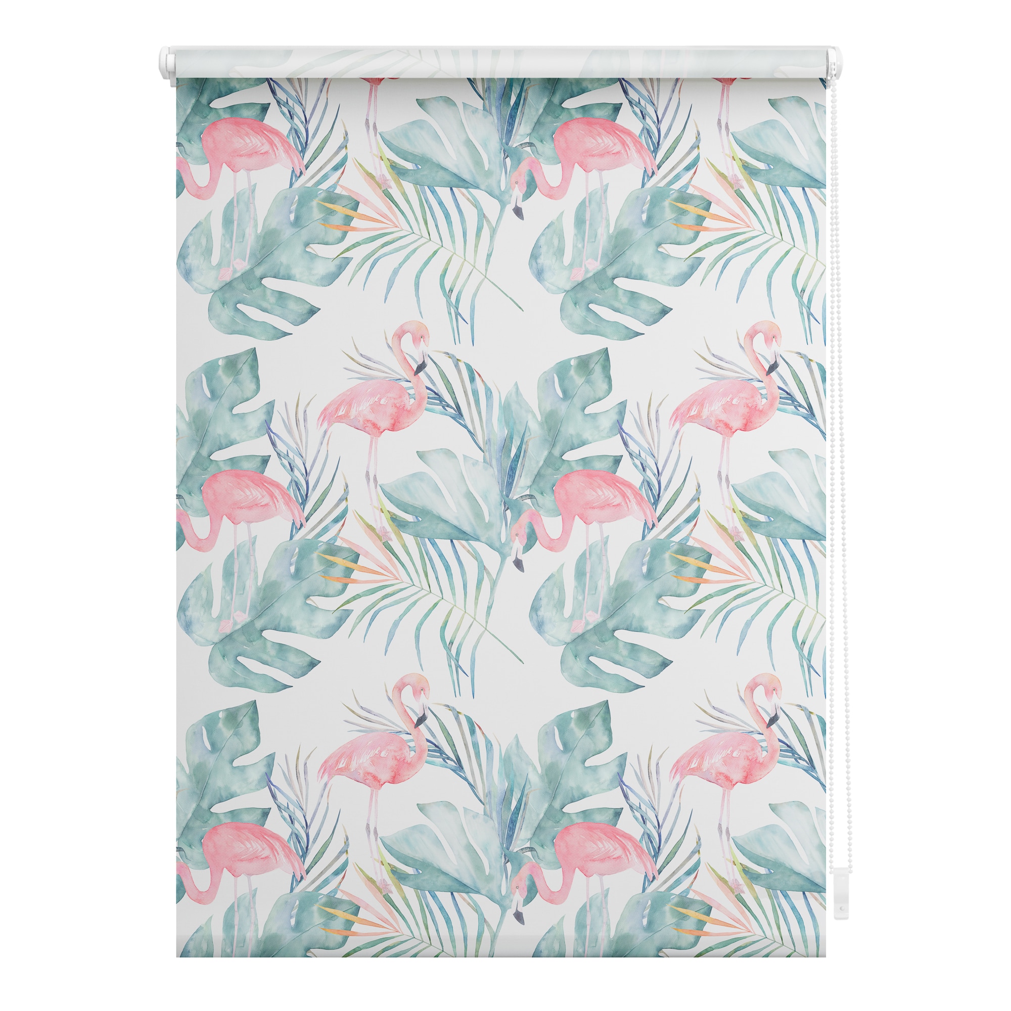 Lichtblick Rollo Klemmfix, ohne Bohren, blickdicht, Flamingo - Rosa Gr&uuml;n - Bild 1
