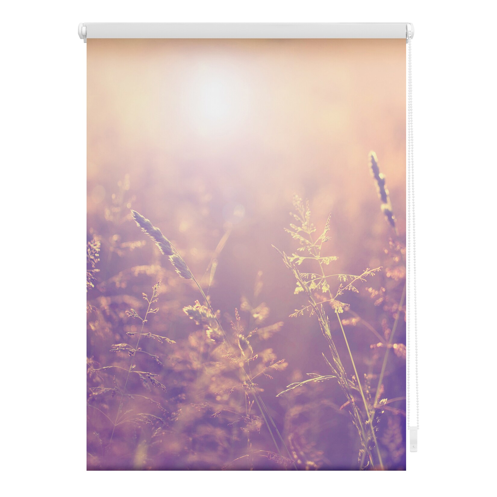 Lichtblick Rollo Klemmfix, ohne Bohren, blickdicht, Sommerabend - Orange