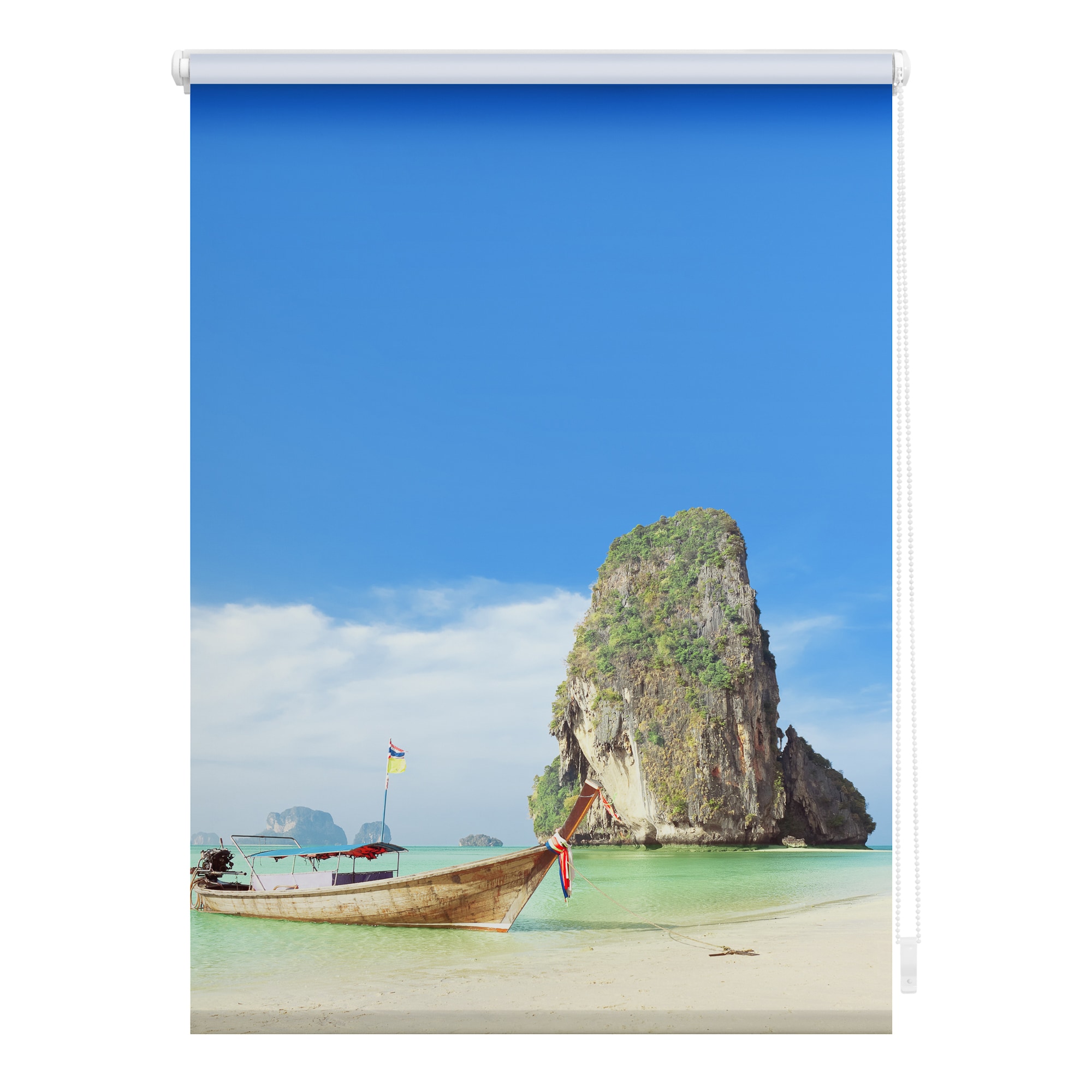 Lichtblick Rollo Klemmfix, ohne Bohren, blickdicht, Thailand - Bunt - Bild 1