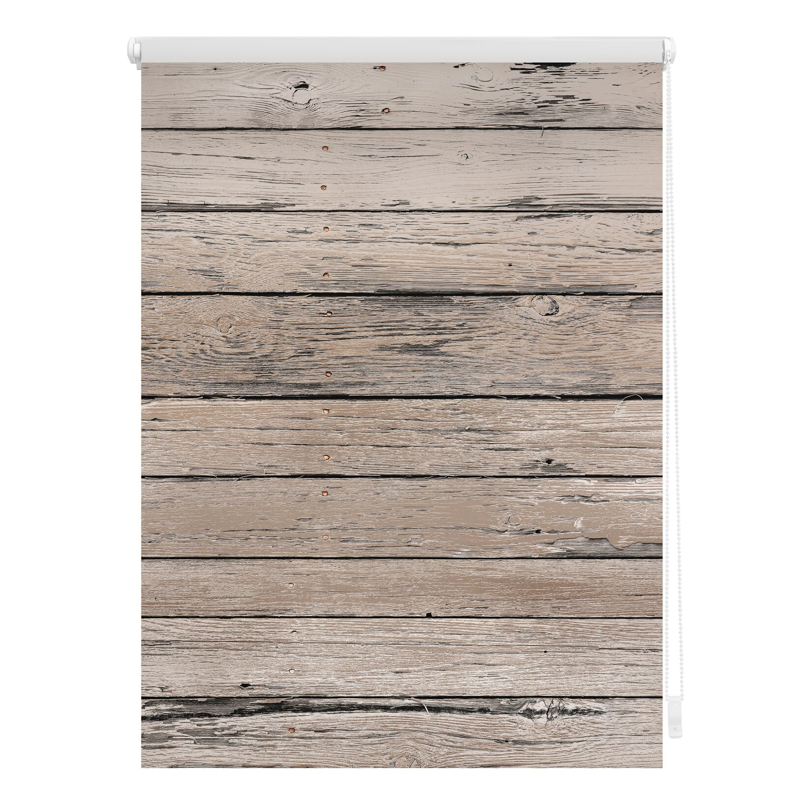 Lichtblick Rollo Klemmfix, ohne Bohren, blickdicht, Bretter-Vintage