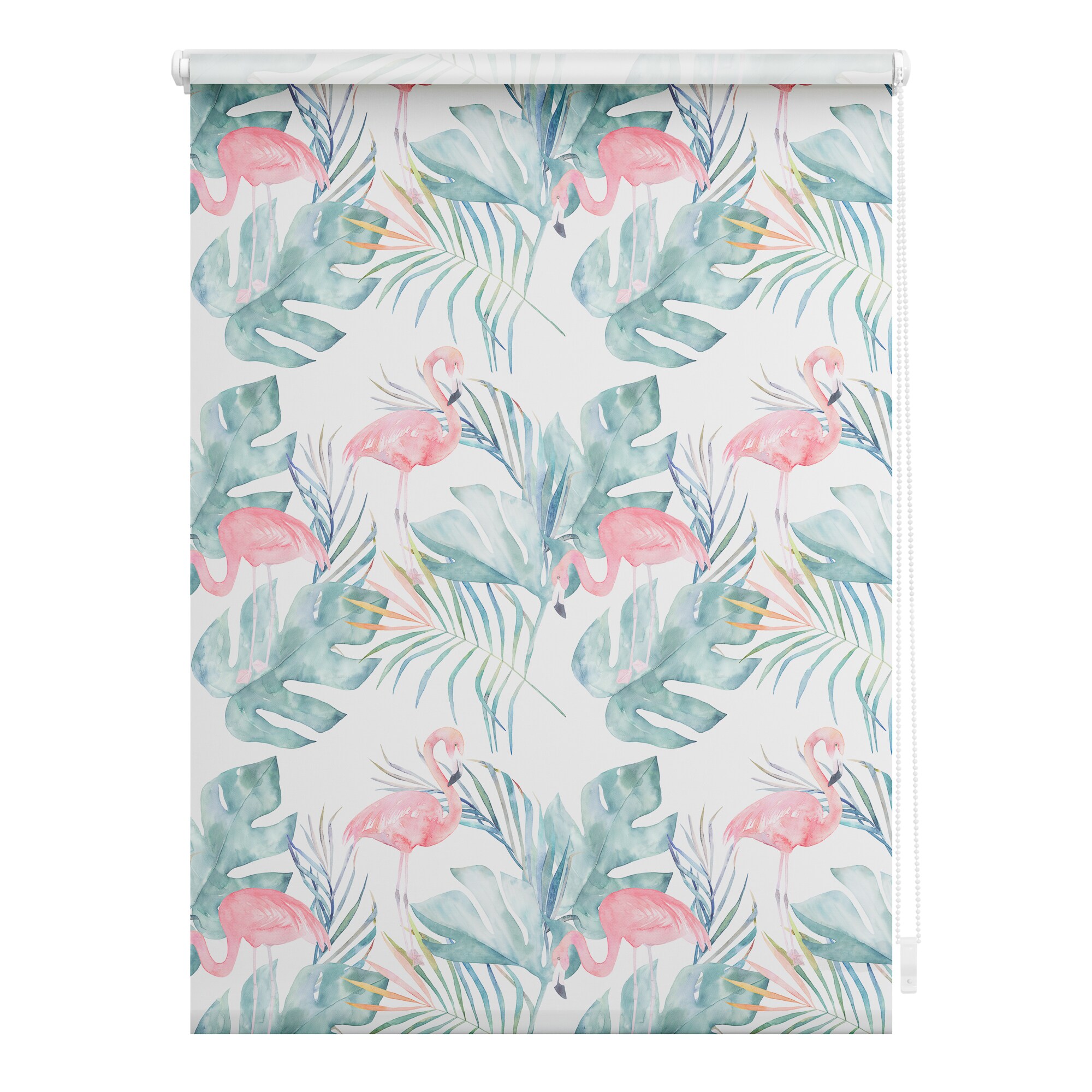 Lichtblick Rollo Klemmfix, ohne Bohren, blickdicht, Flamingo - Rosa Gr&uuml;n - Bild 1
