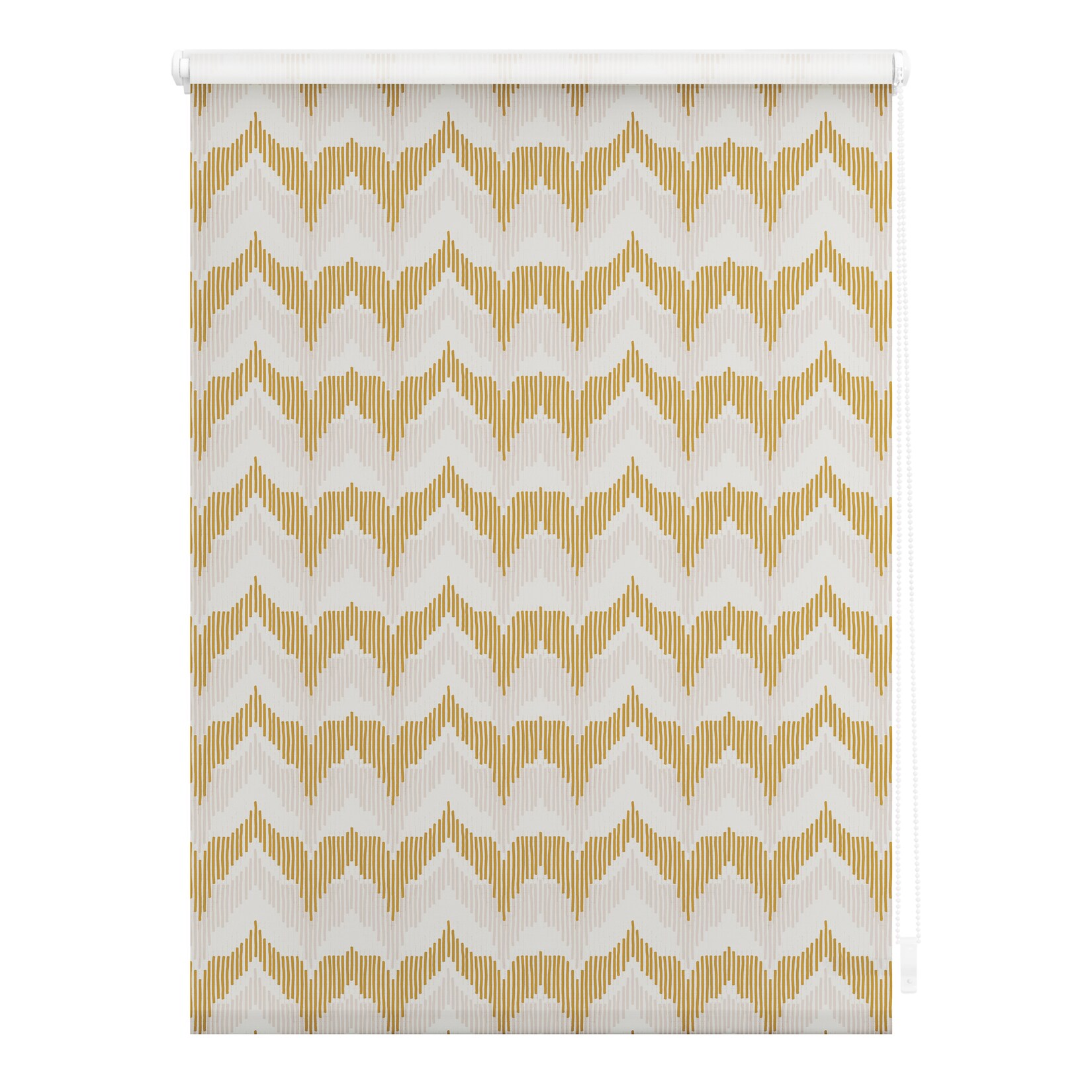 Lichtblick Rollo Klemmfix, ohne Bohren, blickdicht, Boho Zig Zag - Gelb