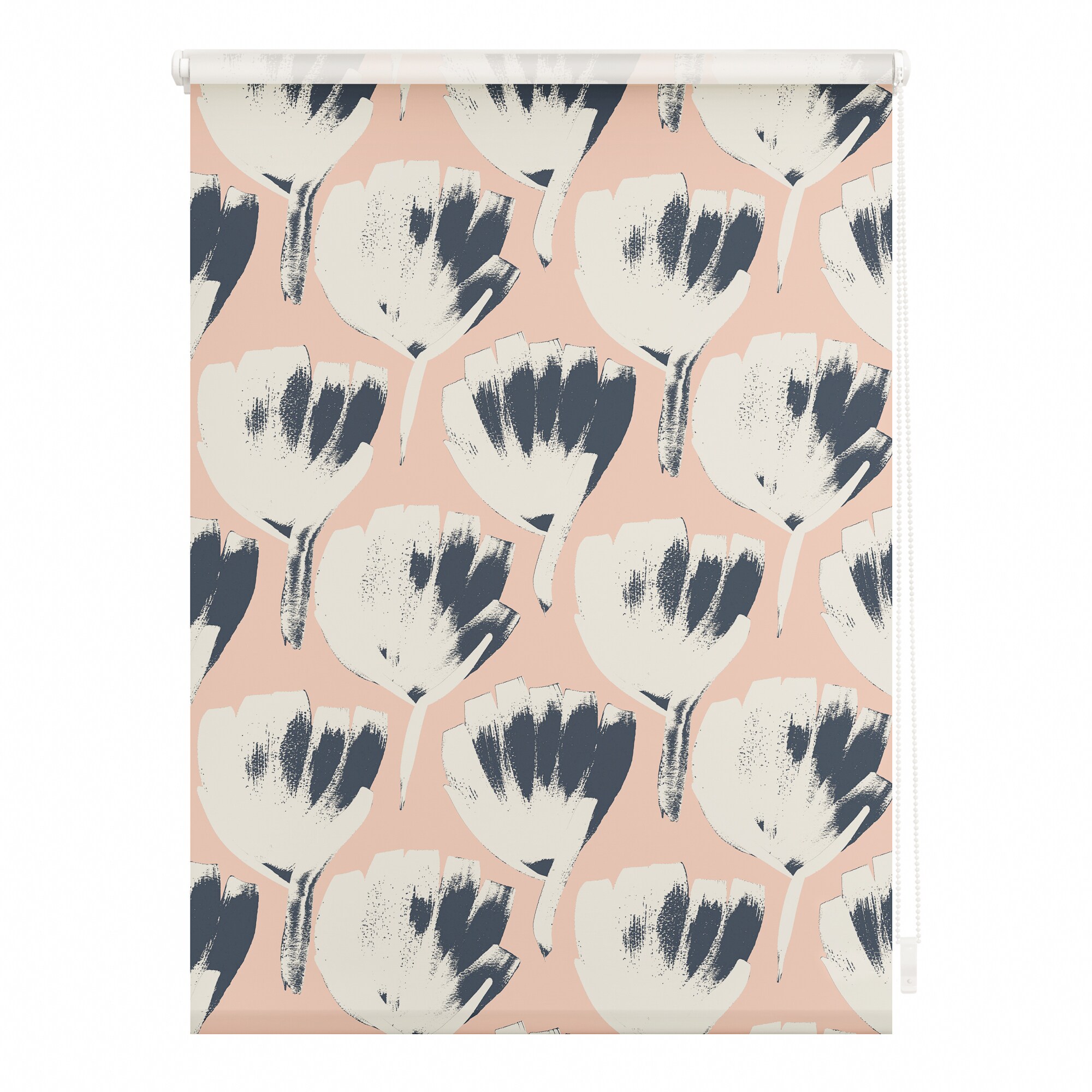 Lichtblick Rollo Klemmfix, ohne Bohren, blickdicht, Jumbo Flowers on salmon - Rot - Bild 1