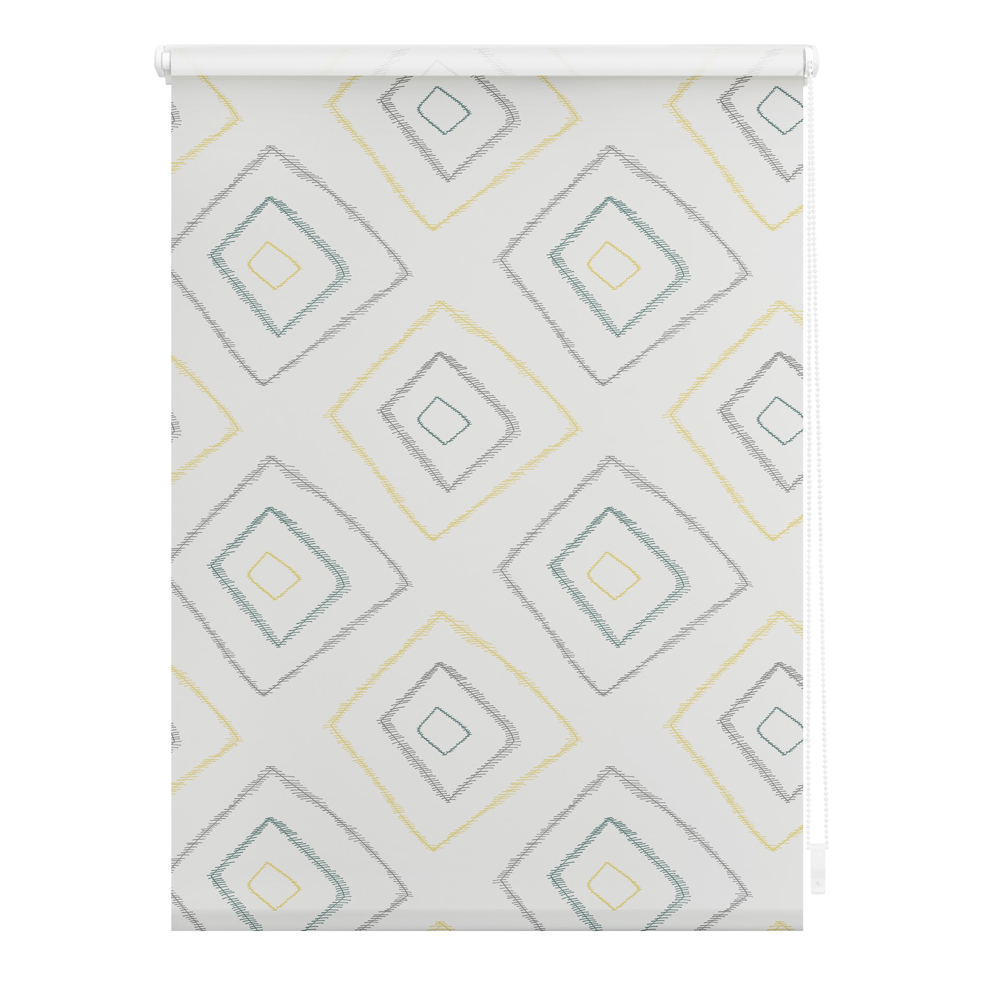 Lichtblick Rollo Klemmfix, ohne Bohren, blickdicht, Stripy Boho Rectangle  - Beige - Bild 1