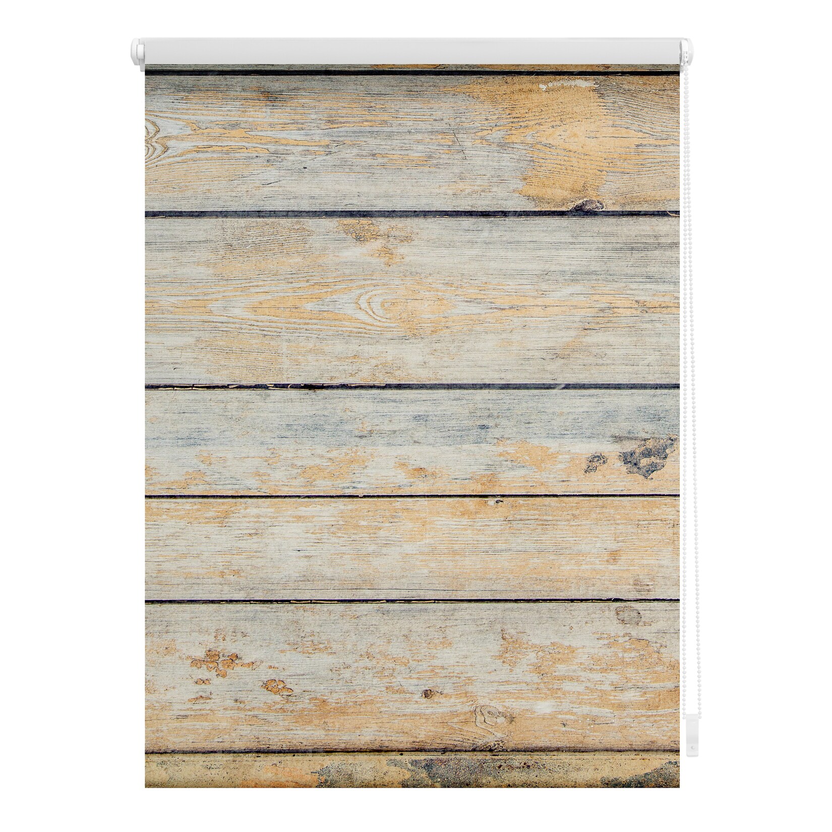 Lichtblick Rollo Klemmfix, ohne Bohren, Verdunkelung, Bretter Shabby - Braun