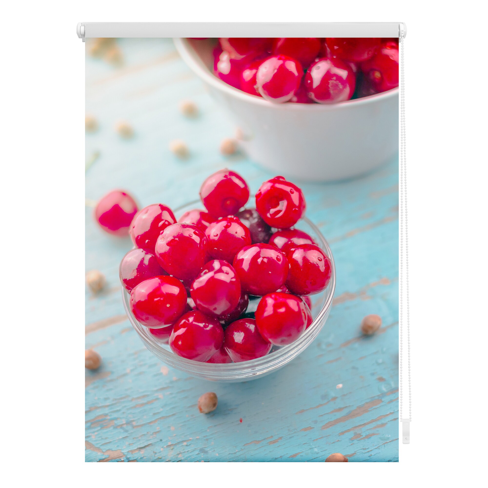 Lichtblick Rollo Klemmfix, ohne Bohren, Verdunkelung, Kirschen - Rot - Bild 1