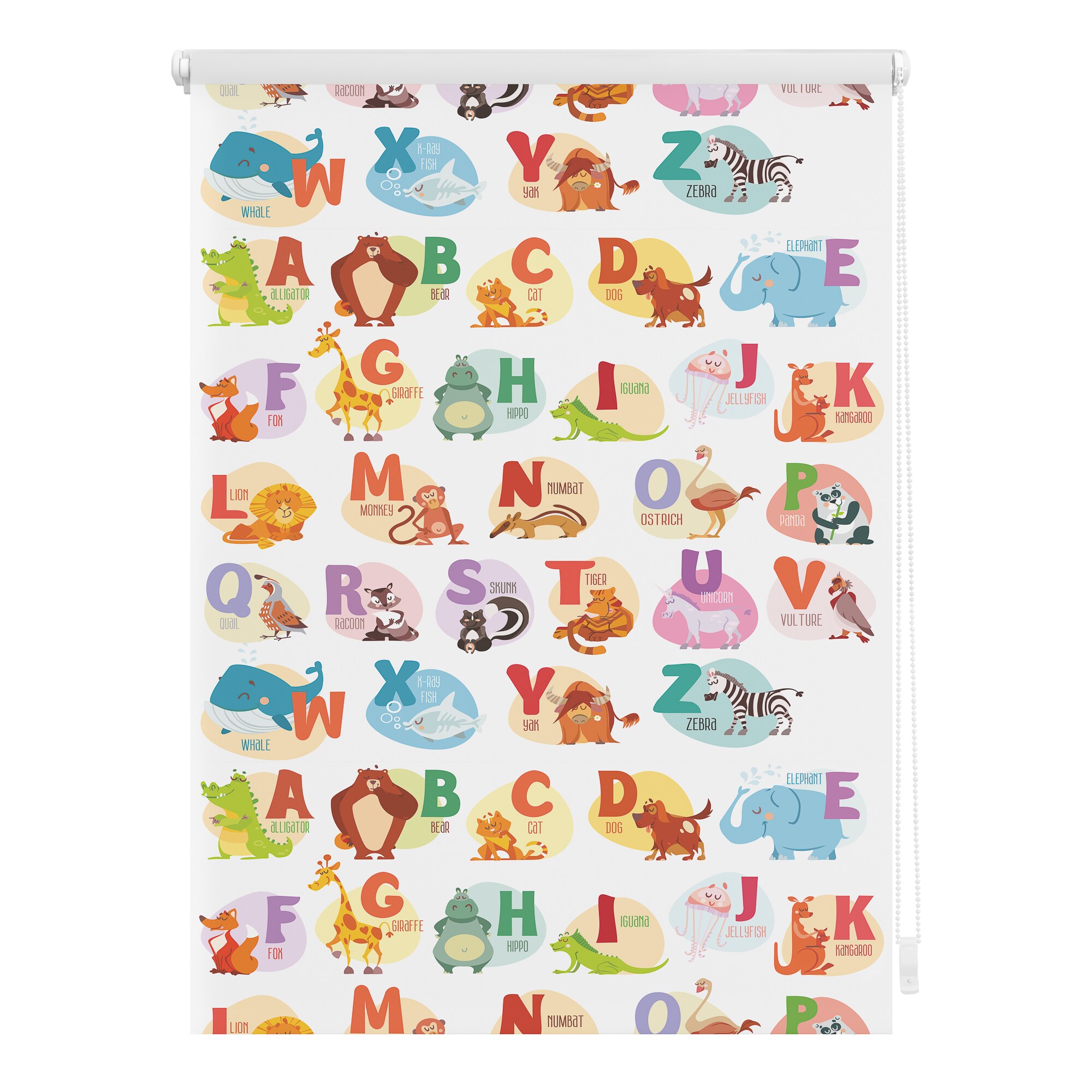 Lichtblick Rollo Klemmfix, ohne Bohren, Verdunkelung, ABC-Tafel - Bunt - Bild 1