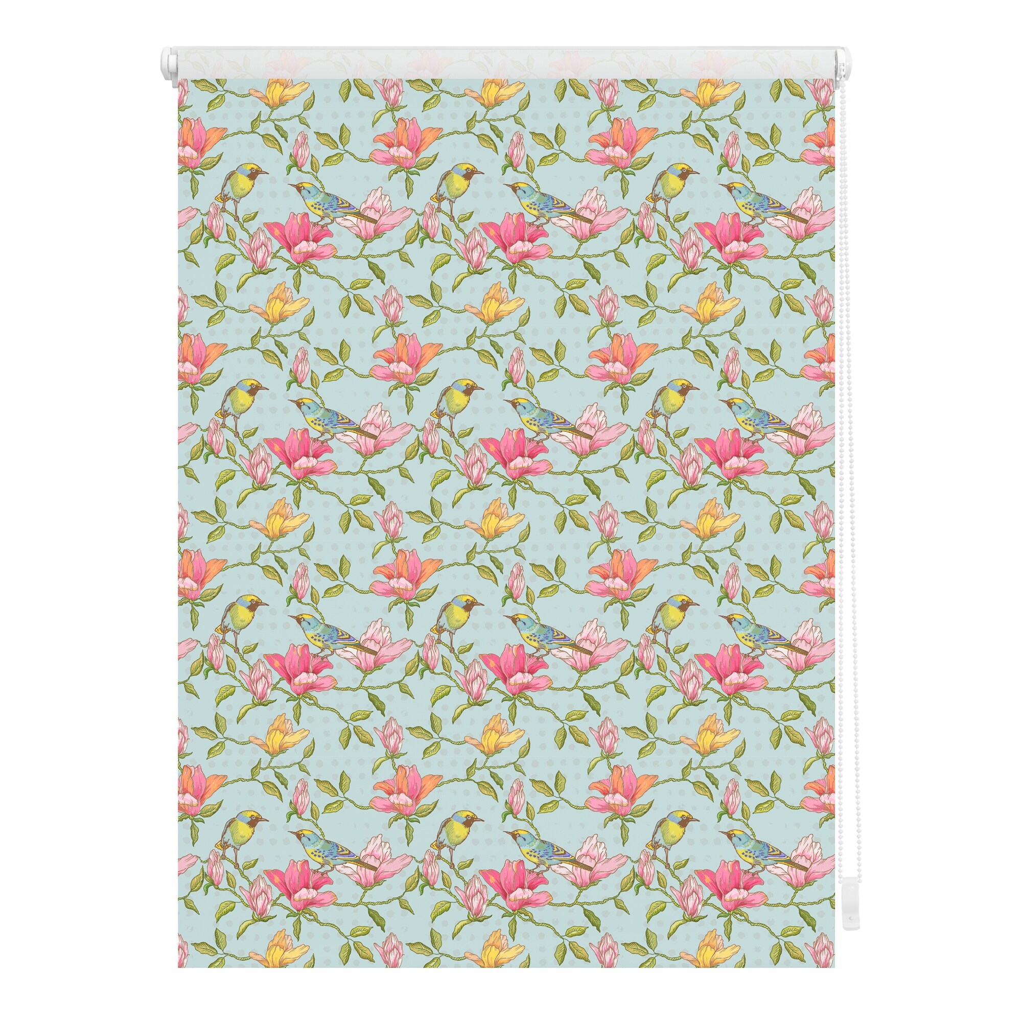 Lichtblick Rollo Klemmfix, ohne Bohren, Verdunkelung, Birds - Gr&uuml;n Pink - Bild 1