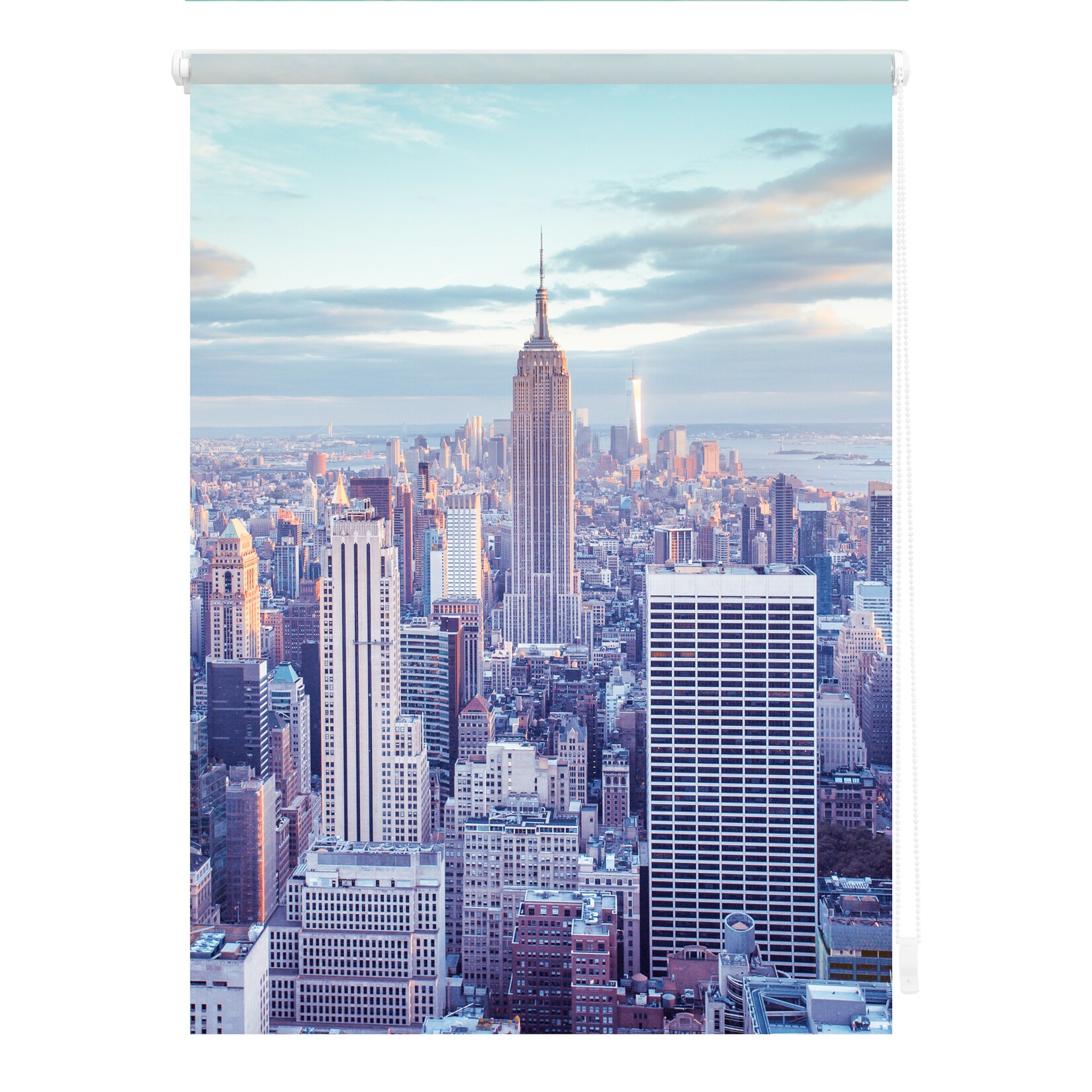 Lichtblick Rollo Klemmfix, ohne Bohren, Verdunkelung, New York - Blau