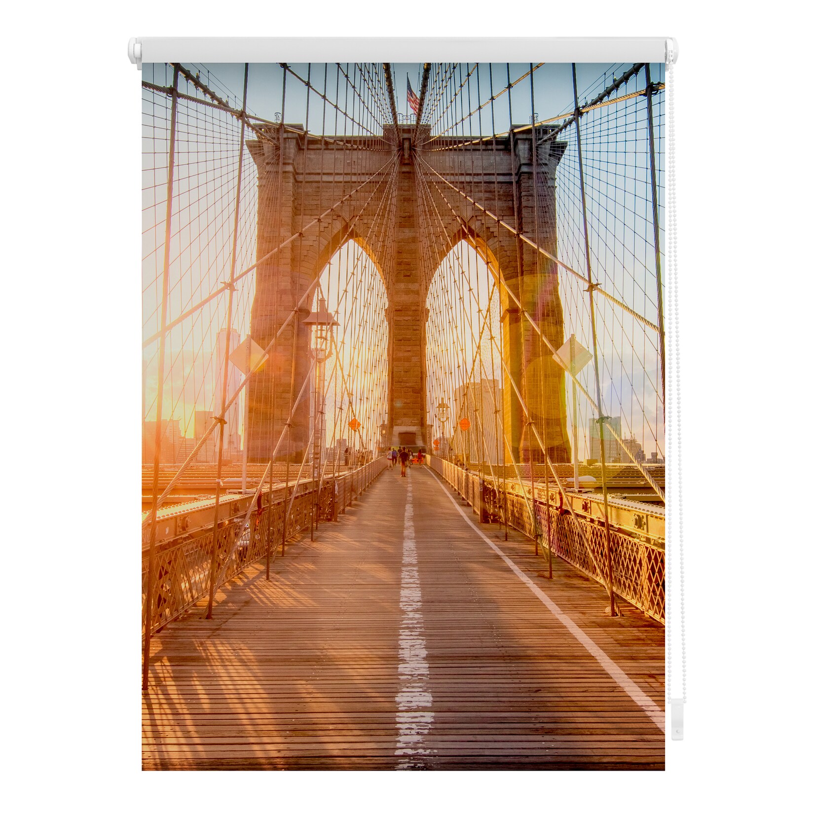 Lichtblick Rollo Klemmfix, ohne Bohren, Verdunkelung, Brooklyn Bridge - Orange