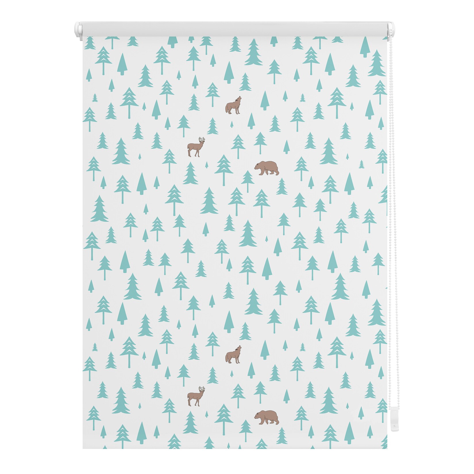 Lichtblick Rollo Klemmfix, ohne Bohren, Verdunkelung, Okko - Weiß Türkis