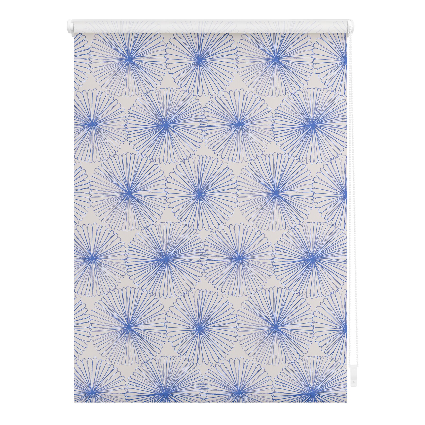 Lichtblick Rollo Klemmfix, ohne Bohren, Verdunkelung, Flower wheel - Blau