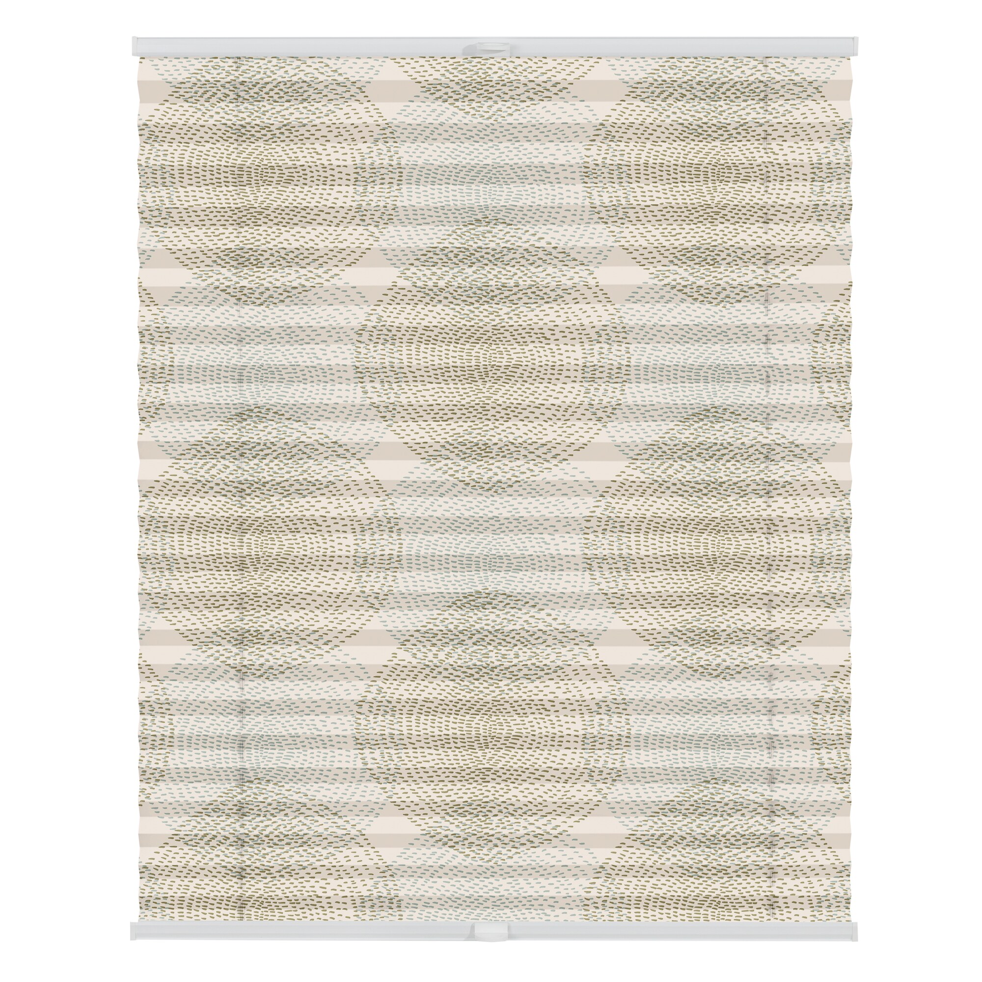 Lichtblick Plissee Klemmfix, ohne Bohren, blickdicht, Stripy Boho Drop India - Beige - Bild 1