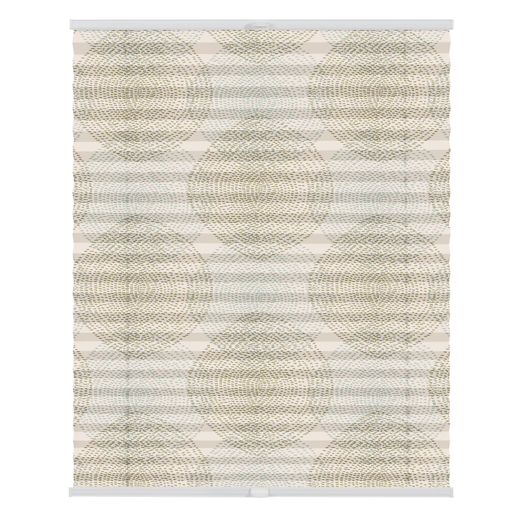 Lichtblick Plissee Klemmfix, ohne Bohren, blickdicht, Stripy Boho Drop India - Beige