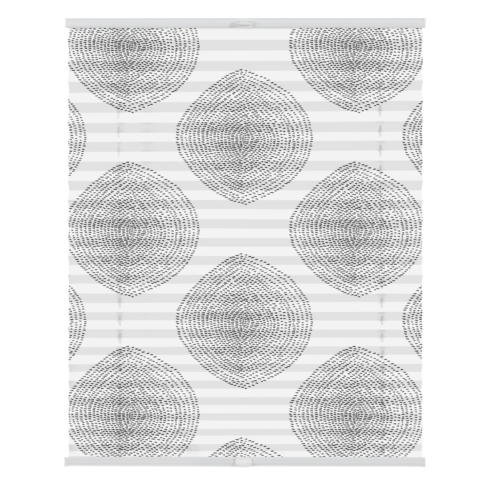Lichtblick Plissee Klemmfix, ohne Bohren, blickdicht, Stripy Boho Drop - Weiß