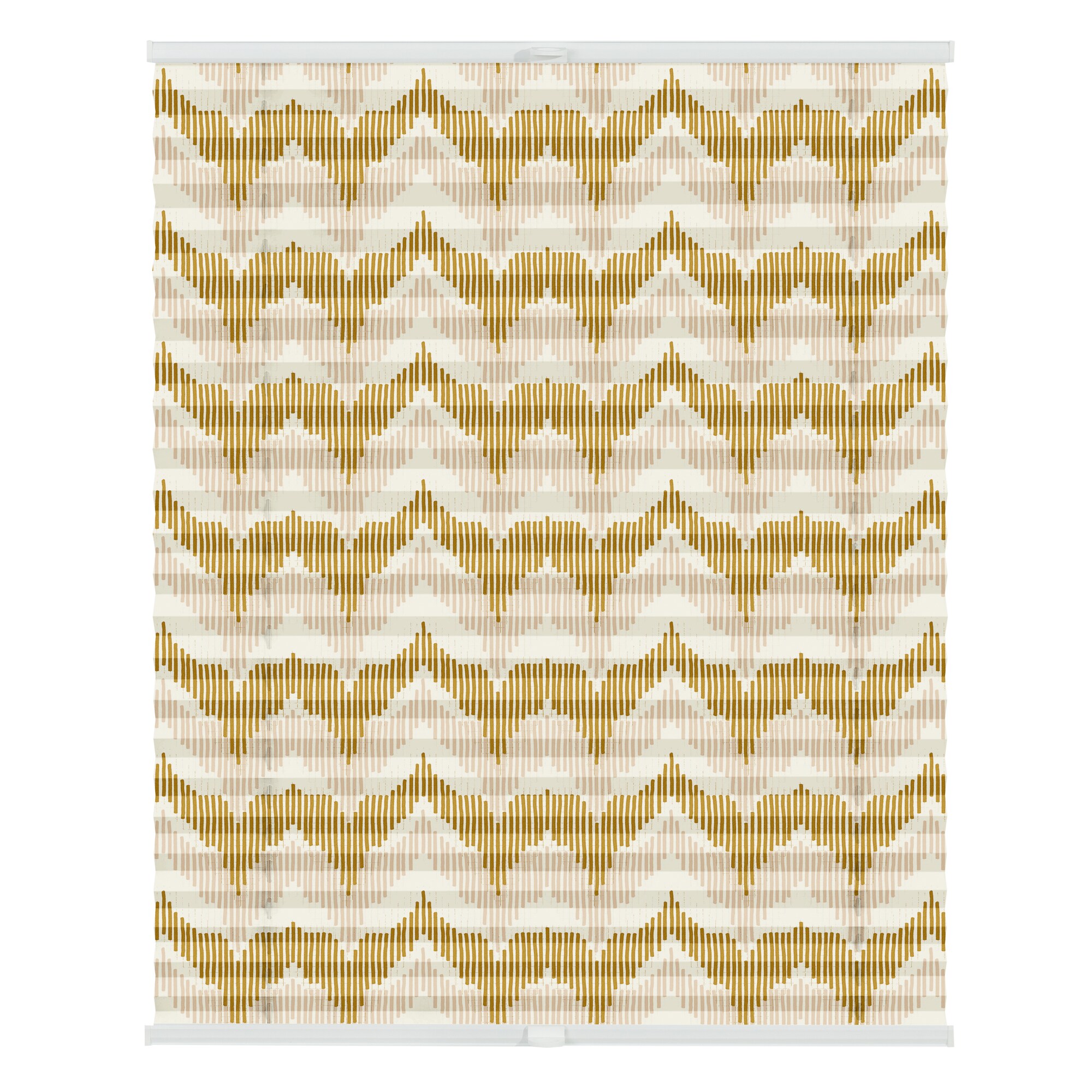 Lichtblick Plissee Klemmfix, ohne Bohren, blickdicht, Boho Zig Zag - Gelb - Bild 1