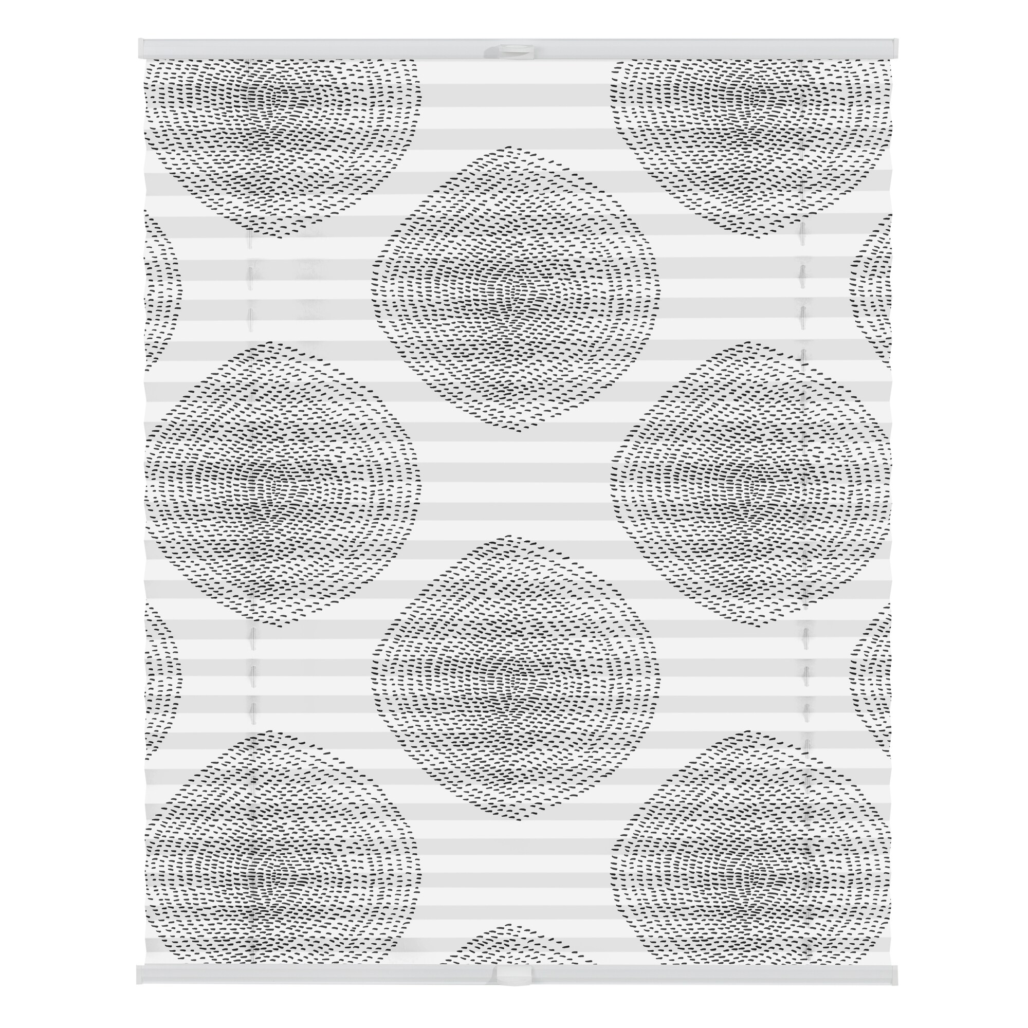 Lichtblick Plissee Klemmfix, ohne Bohren, blickdicht, Stripy Boho Drop  - Wei&szlig; - Bild 1