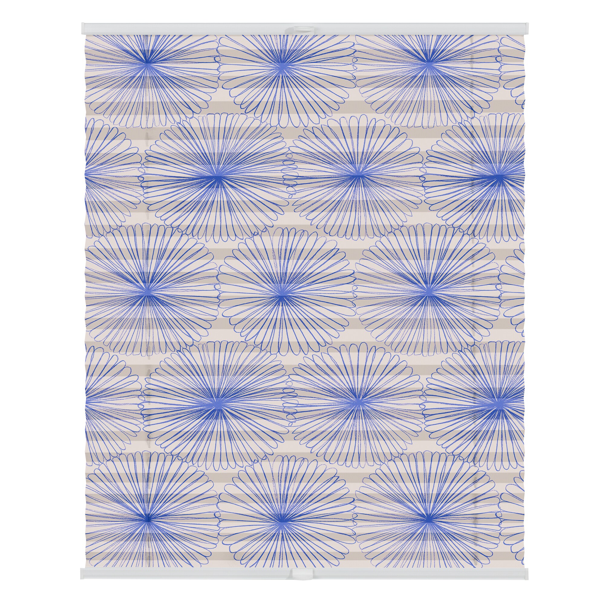 Lichtblick Plissee Klemmfix, ohne Bohren, blickdicht, Flower wheel - Blau - Bild 1