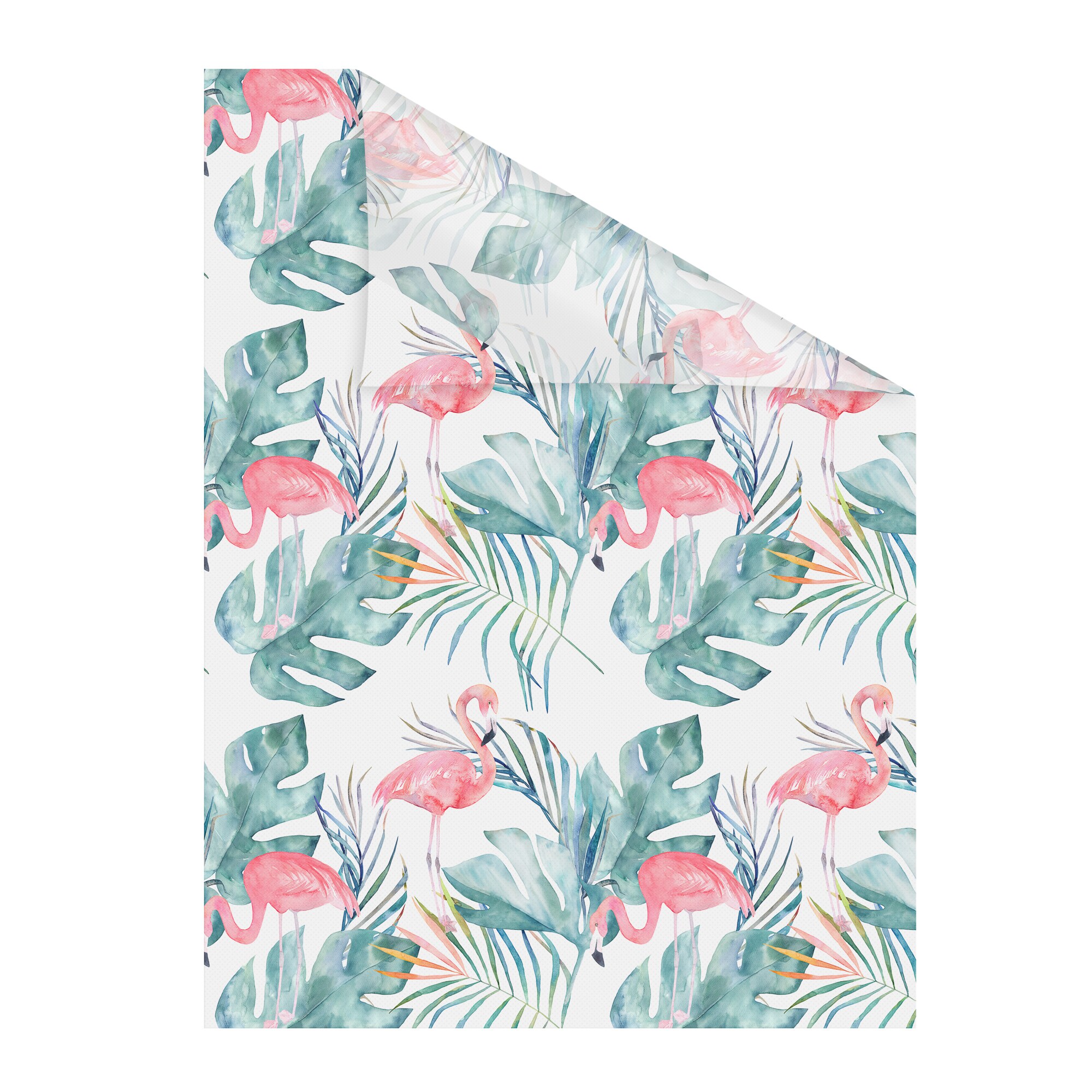 Lichtblick Fensterfolie selbstklebend, Sichtschutz, Flamingo - Rosa Gr&uuml;n - Bild 1