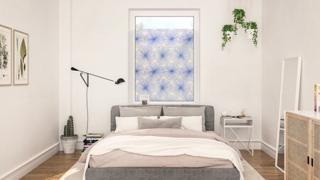 Lichtblick Fensterfolie selbstklebend, Sichtschutz, Flower wheel - Blau  online kaufen bei Netto