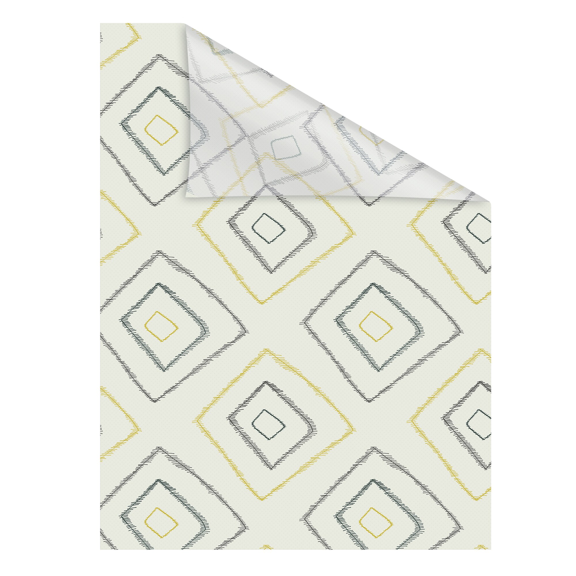Lichtblick Fensterfolie selbstklebend, Sichtschutz, Stripy Boho Rectangle  - Beige - Bild 1