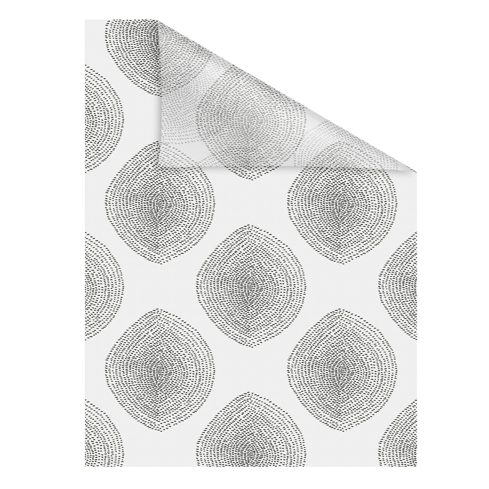 Lichtblick Fensterfolie selbstklebend, Sichtschutz, Stripy Boho Drop  - Wei&szlig; - Bild 1