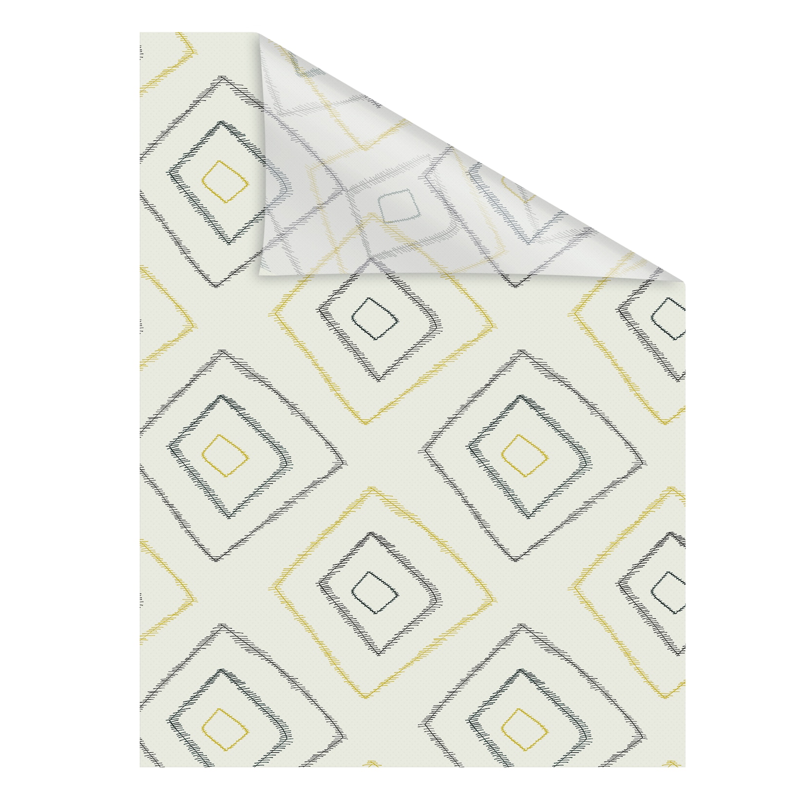 Lichtblick Fensterfolie selbstklebend, Sichtschutz, Stripy Boho Rectangle  - Beige