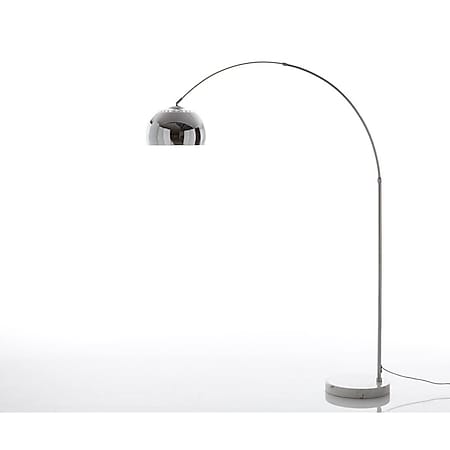 Stehlampe Big-Deal Eco Silberfarben Marmor höhenverstellbar Bogenleuchte - Bild 1