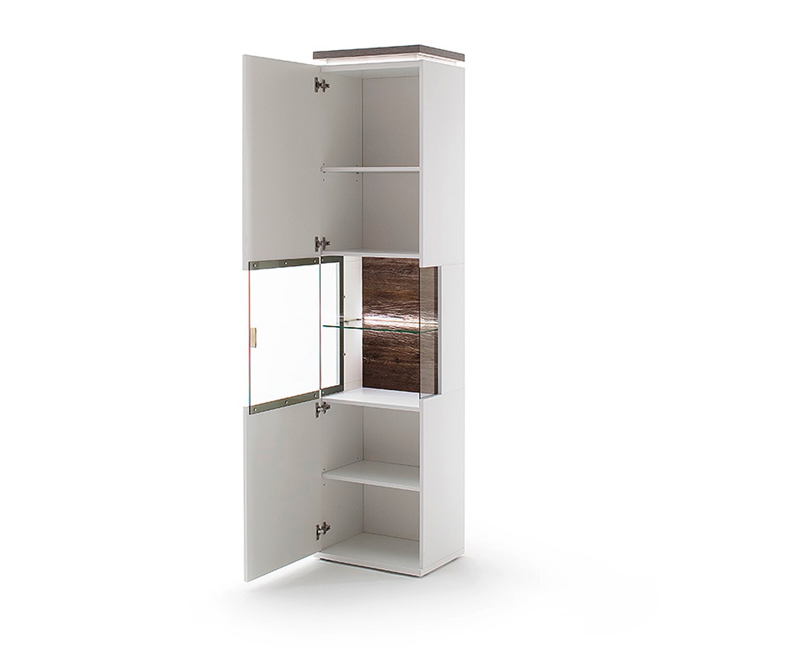 Highboard Bari Weiss Matt 210x60 Cm Vitrine Led Online Kaufen Bei Netto
