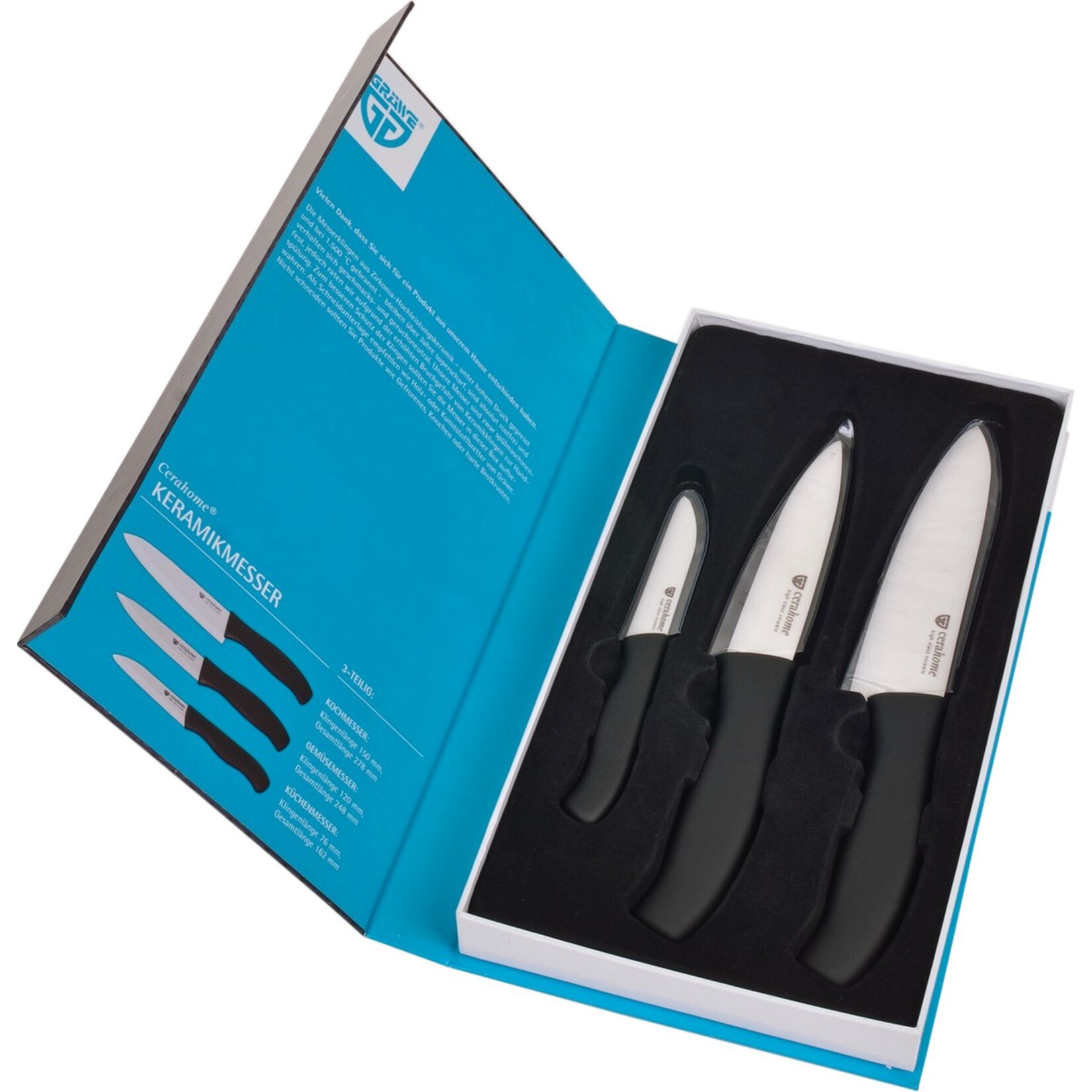 GR&Auml;WE Keramik-Messerset CERAHOME - Bild 1