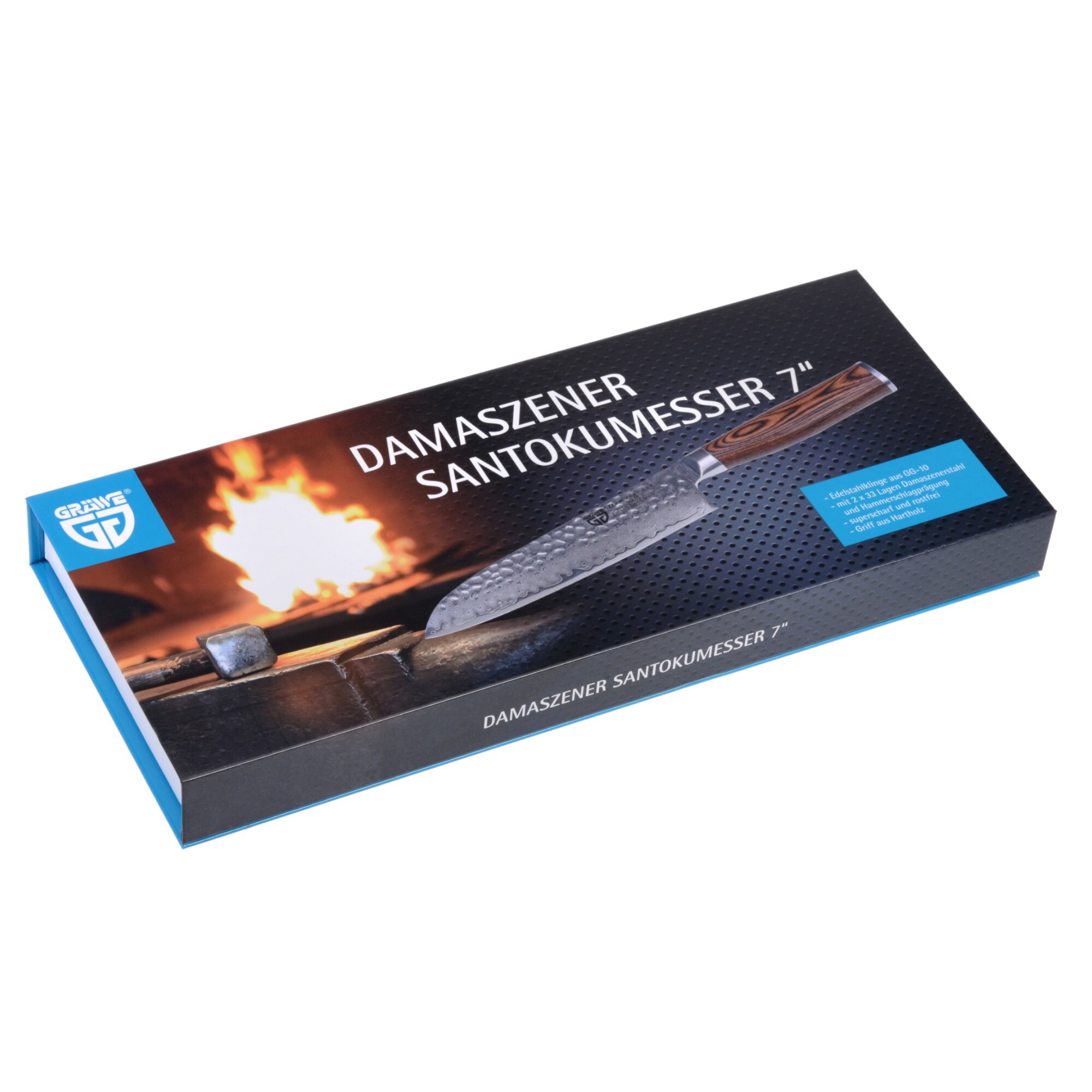 GR&Auml;WE Damastmesser HAMMERSCHLAG - Bild 1