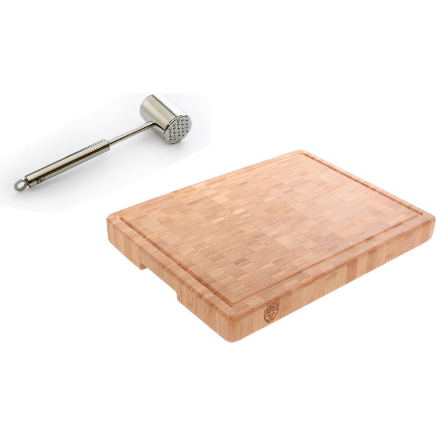 GR&Auml;WE Schneidbrett und Fleischhammer-Set - Bild 1