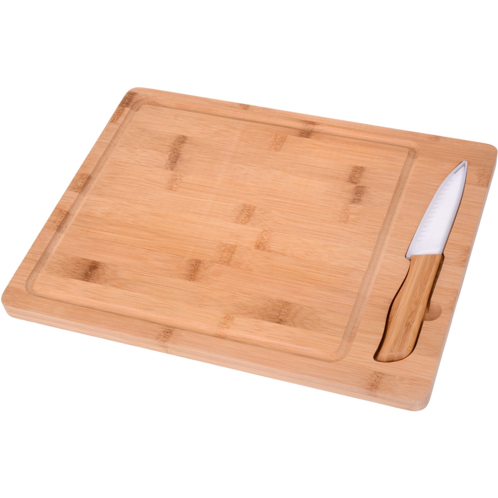GR&Auml;WE Schneidbrett Bambus mit Keramikmesser - Bild 1