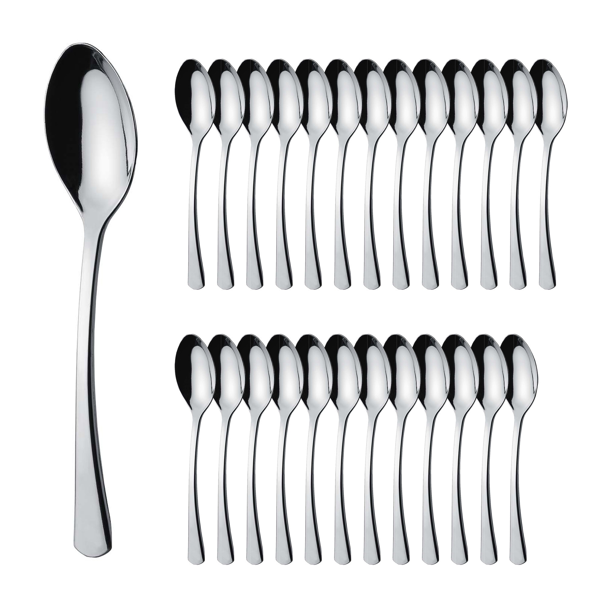 GR&Auml;WE Mehrweg Kaffeel&ouml;ffel aus Kunststoff Edelstahl-Look 25 St&uuml;ck - Bild 1