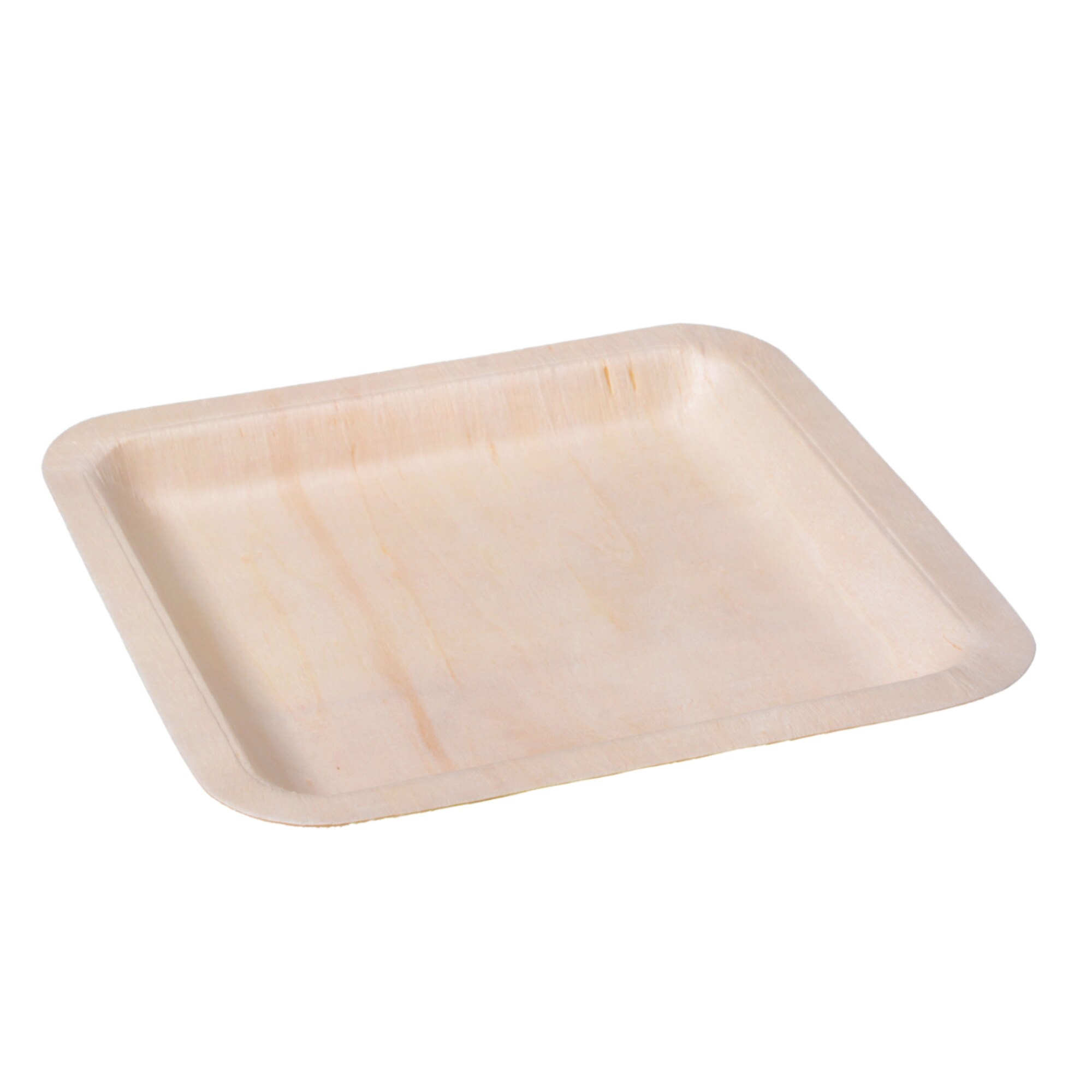 GR&Auml;WE Einweg-Holzteller quadratisch WOOD - Bild 1