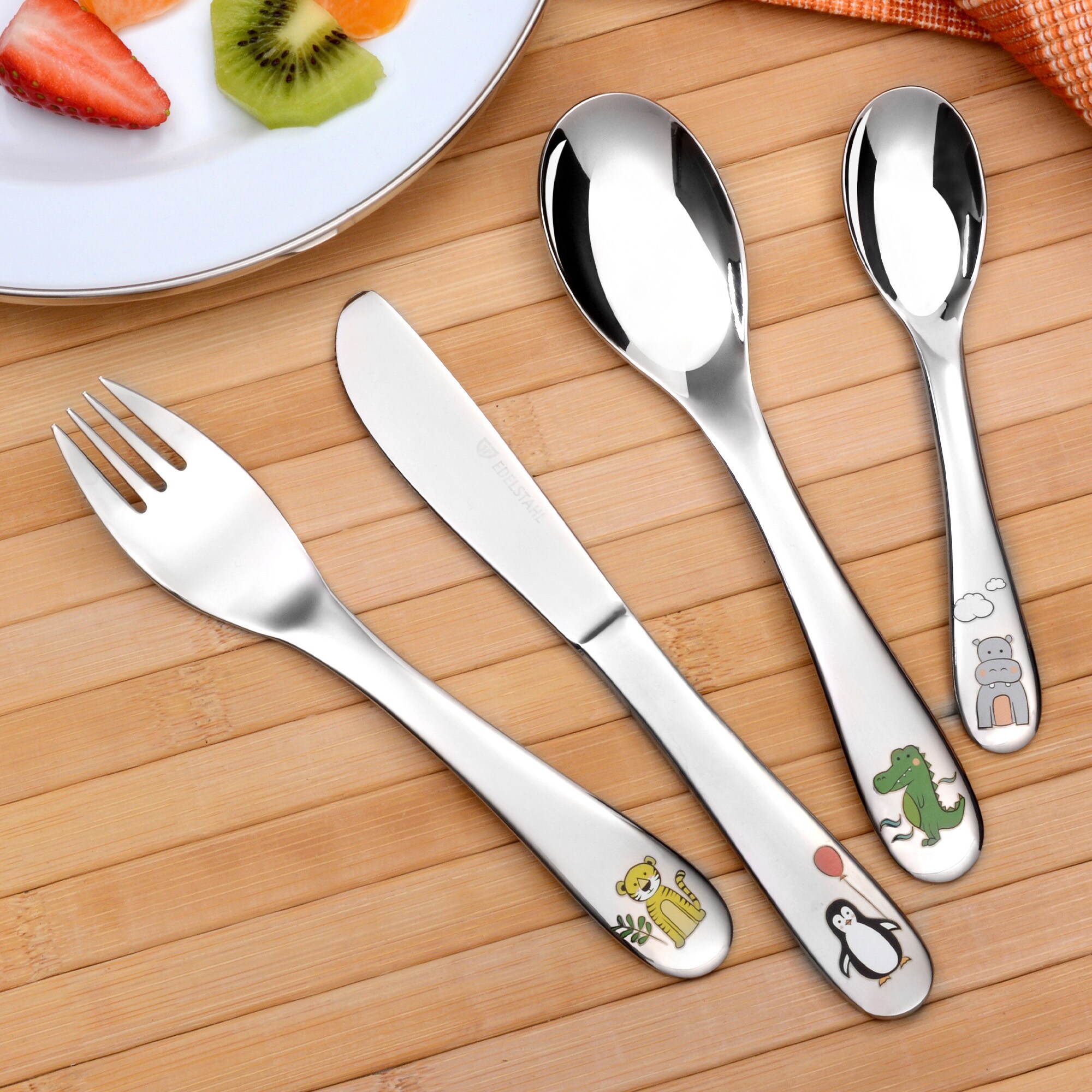 GR&Auml;WE Kleine Kinderl&ouml;ffel, 6-teilig, Edelstahl Dschungel - Bild 1