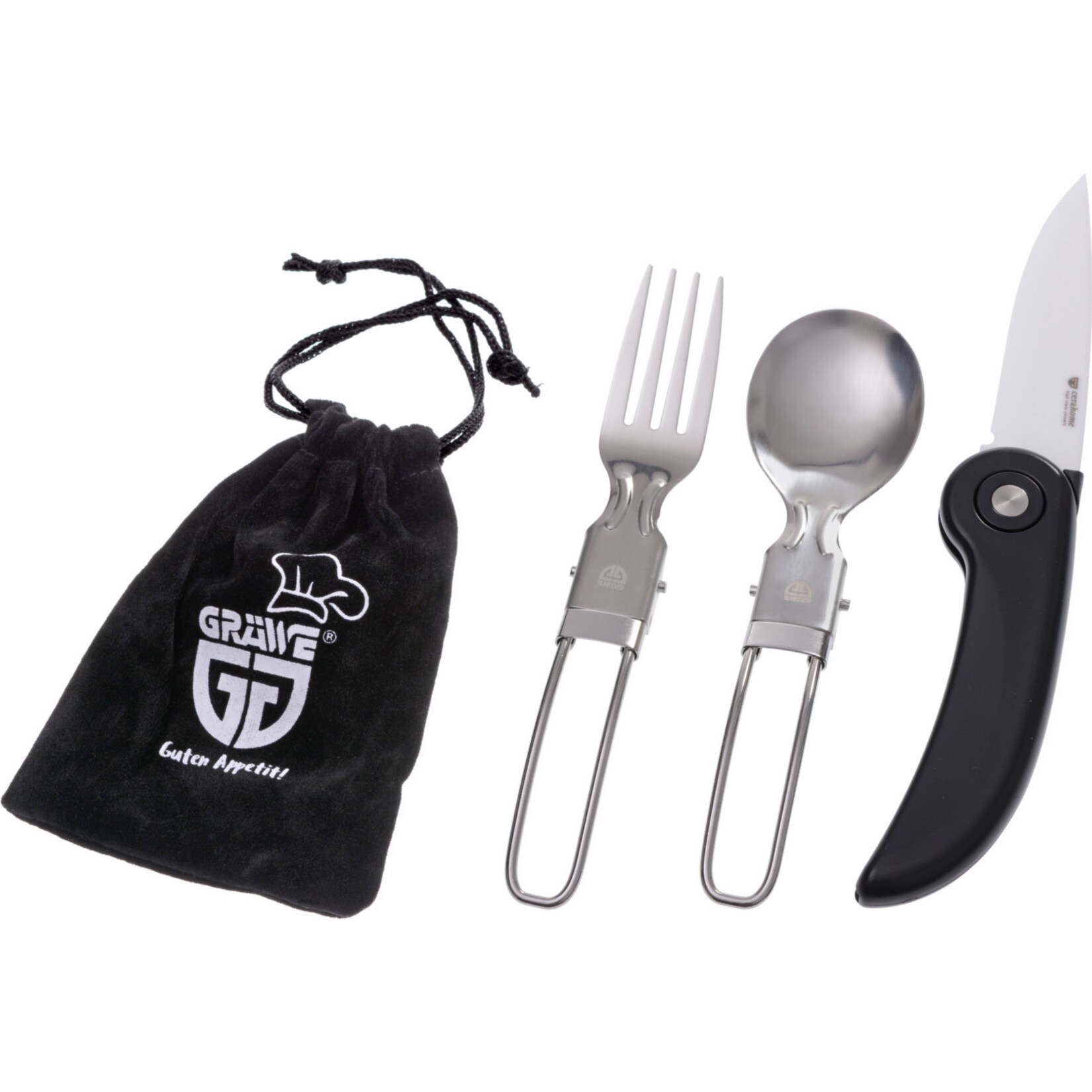 GR&Auml;WE Campingbesteck 3-tlg klappbar - Bild 1