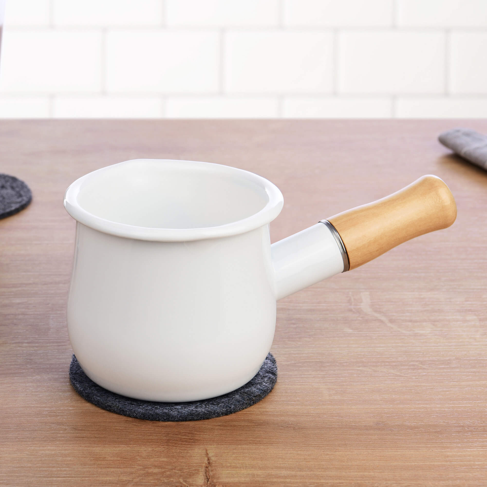 GR&Auml;WE Milchtopf emailliert wei&szlig; - Bild 1