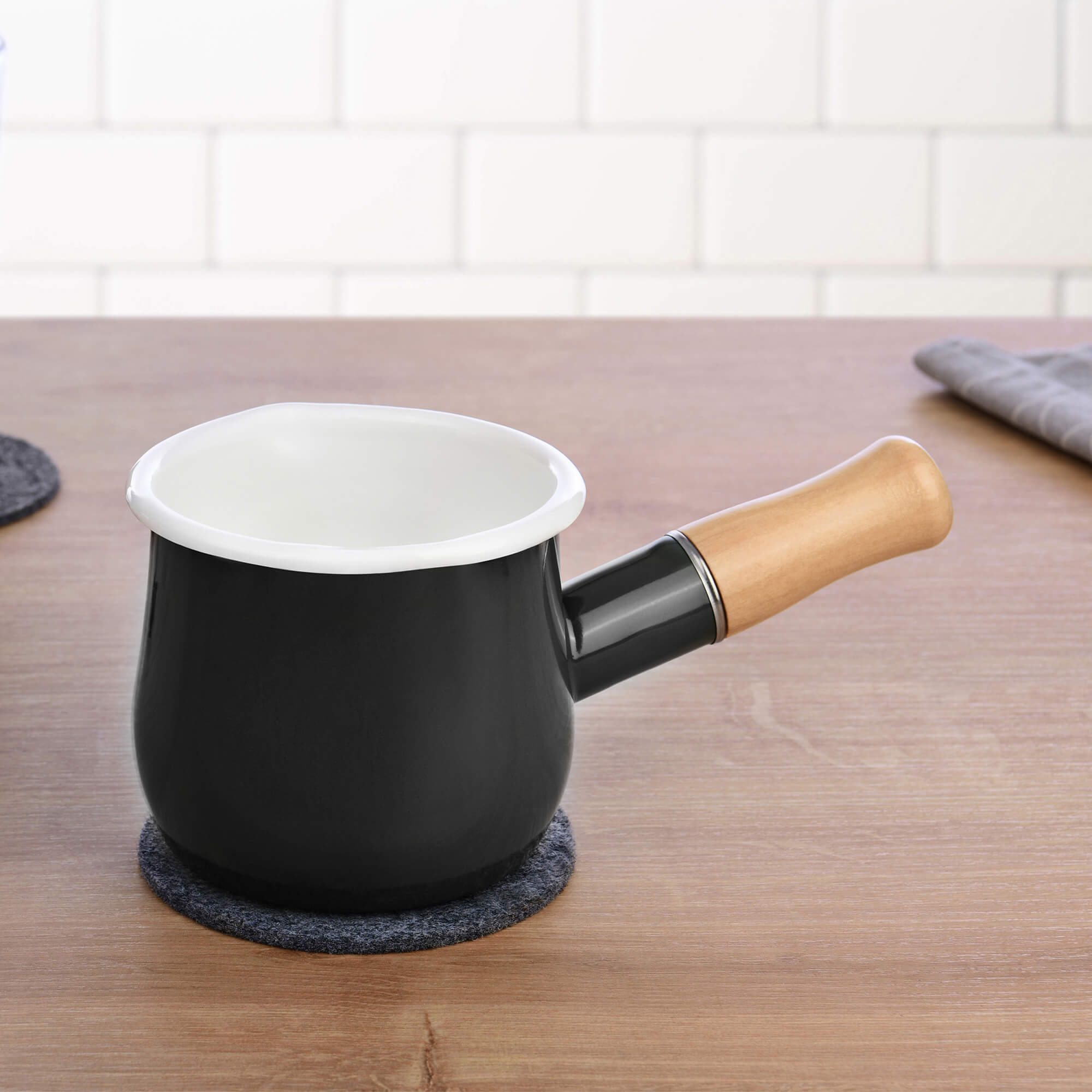 GR&Auml;WE Milchtopf emailliert wei&szlig; - Bild 1