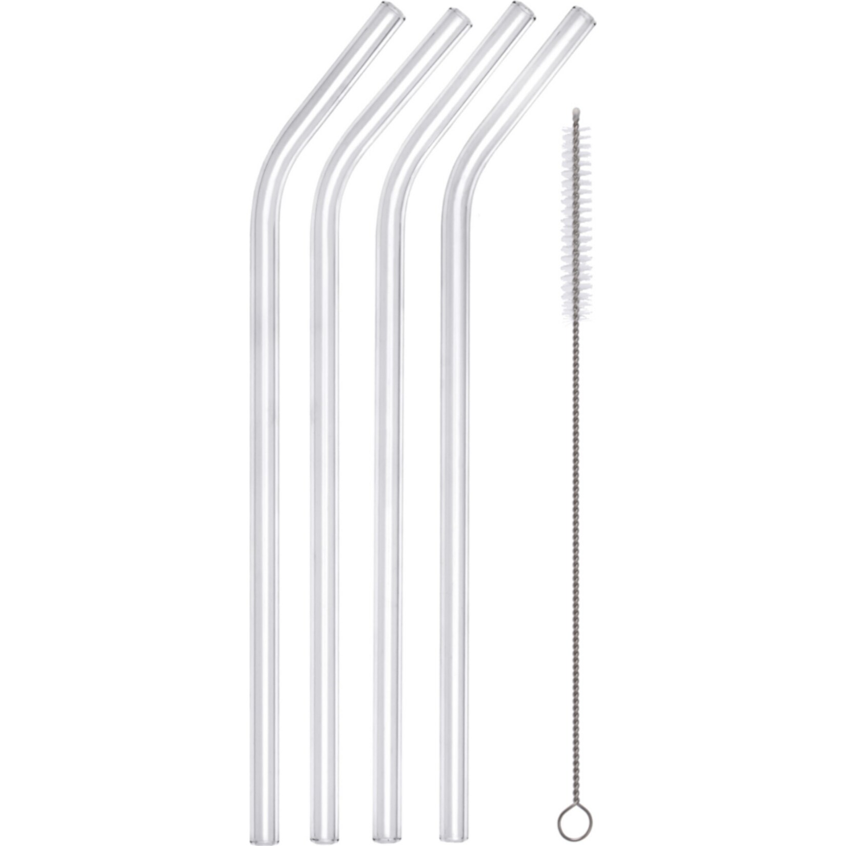 GR&Auml;WE Trinkhalm-Set 5-tlg., Hartglas - Bild 1