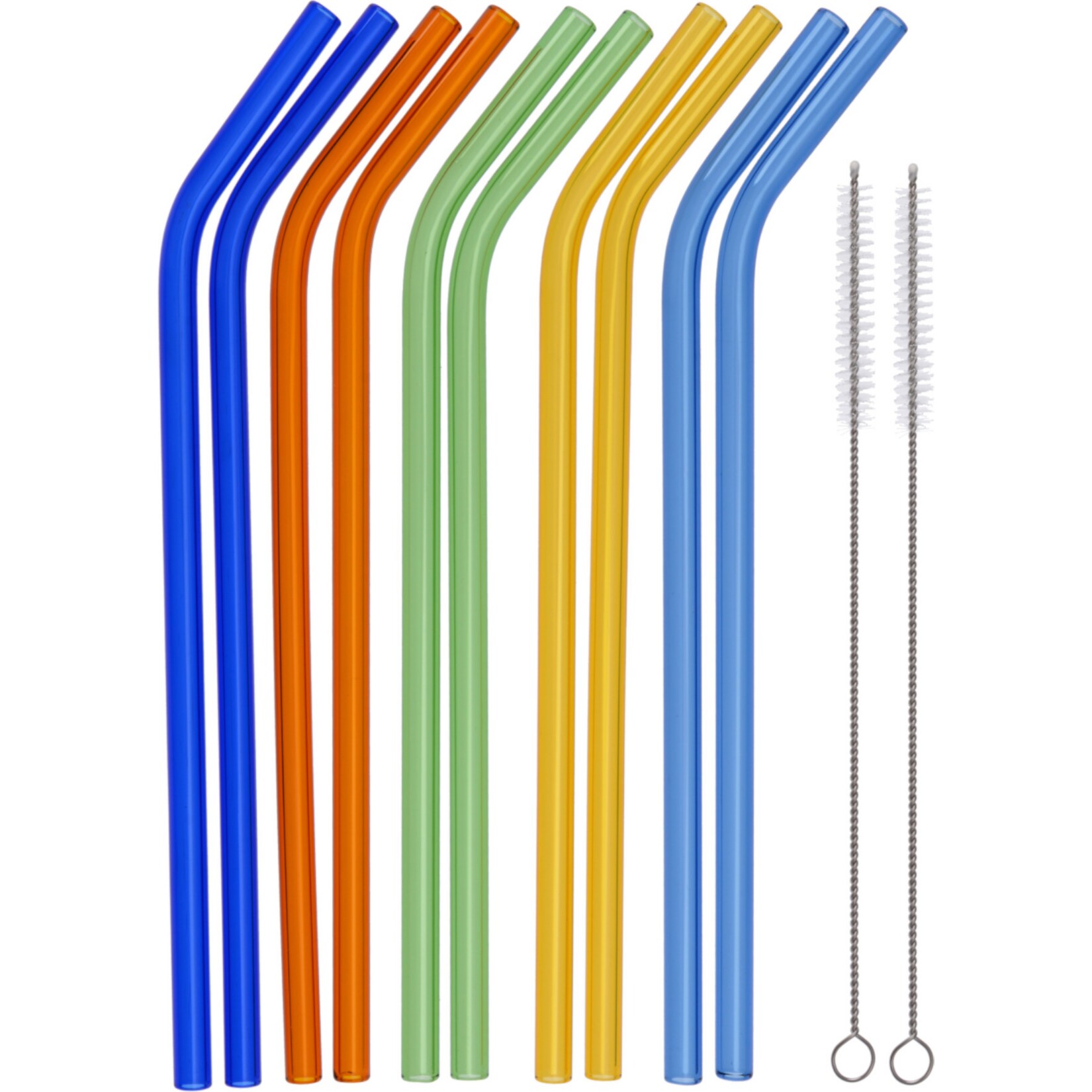 GR&Auml;WE Trinkhalm-Set 12-tlg., Hartglas - Bild 1