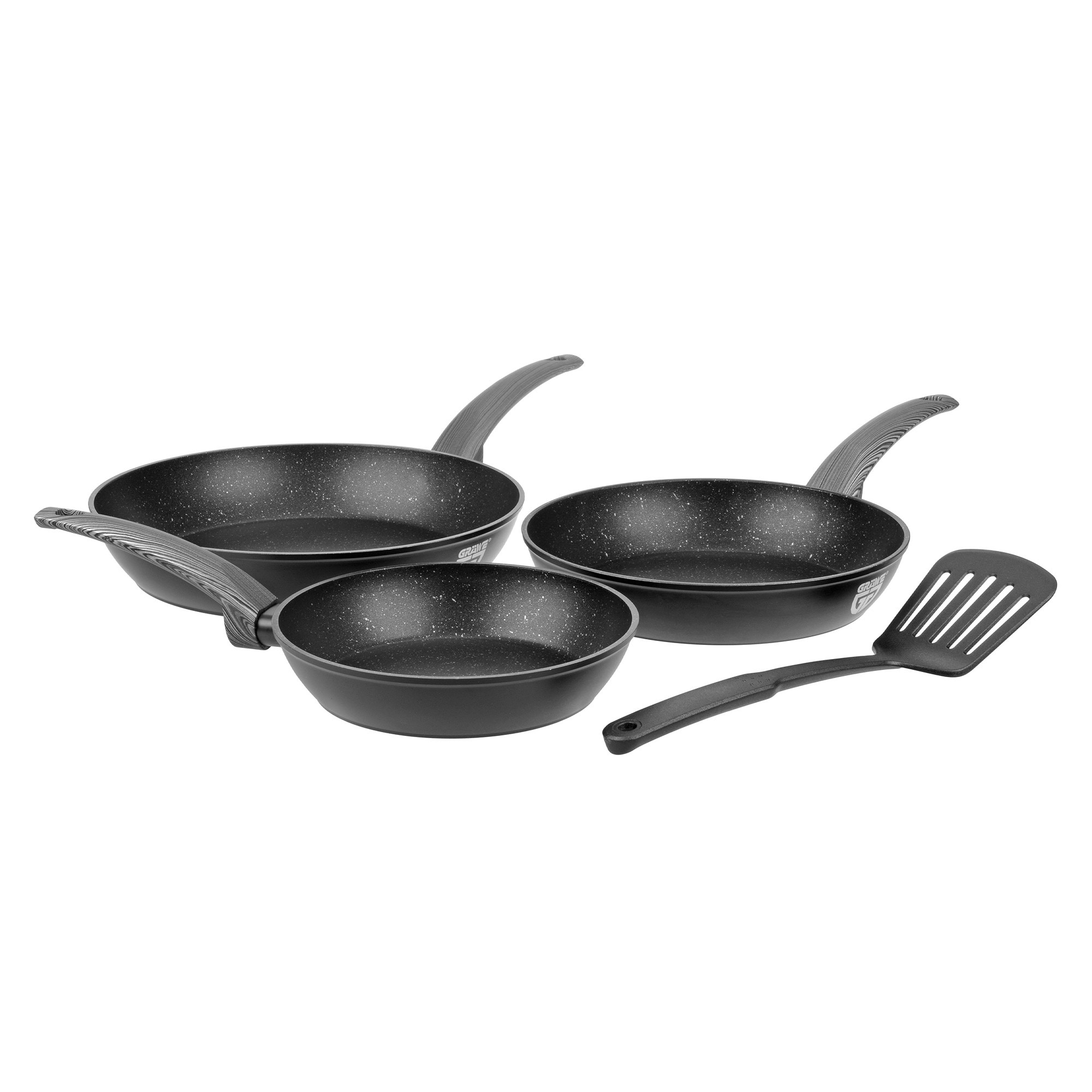 GR&Auml;WE Aluminium-Pfannenset 3-tlg., inkl. Pfannenwender - Bild 1