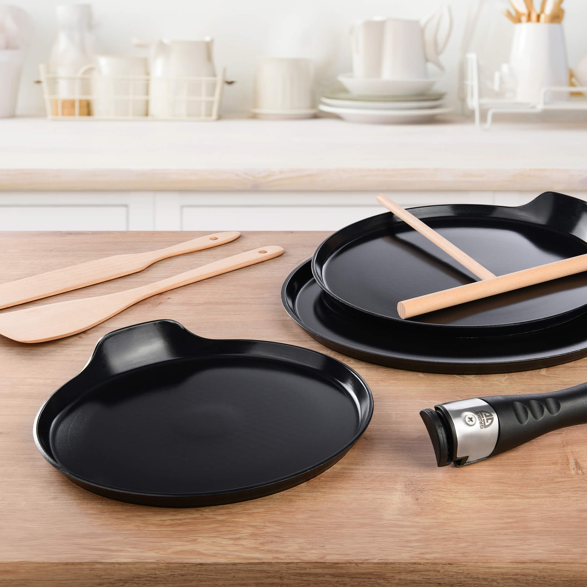 GR&Auml;WE Cr&ecirc;pes-Pfannen Set 7-teilig Alu-Line - Bild 1