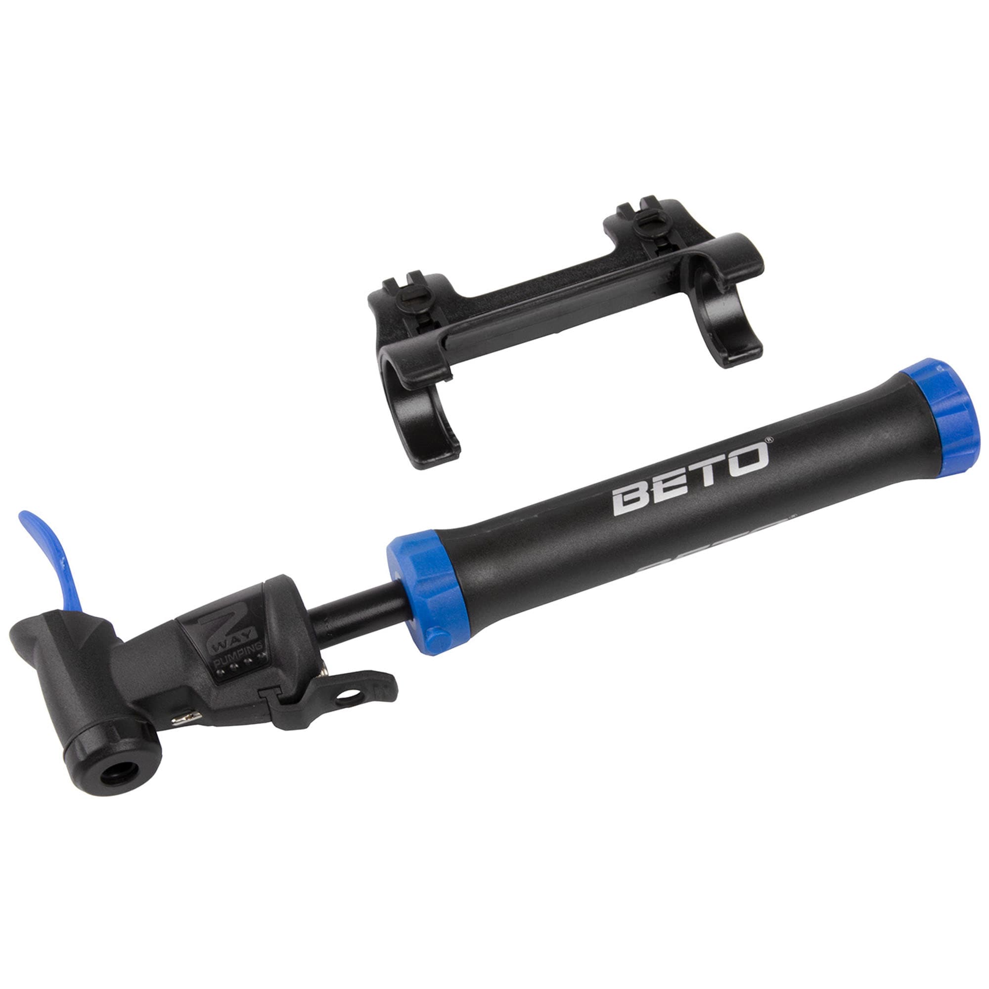 Beto Double Shot Fahrradpumpe Fahrrad Luftpumpe Minipumpe AV/DV/FV + Balladapter Fahrradluftpumpe - Bild 1