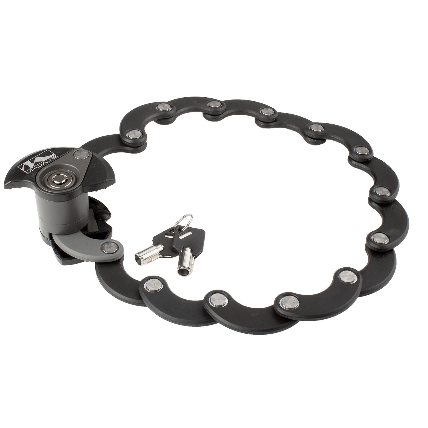 M-Wave F 600 D Fahrradschloss Faltschloss E Bike Fahrrad mit Schlüssel und Halterung 60 cm | 08875390222804