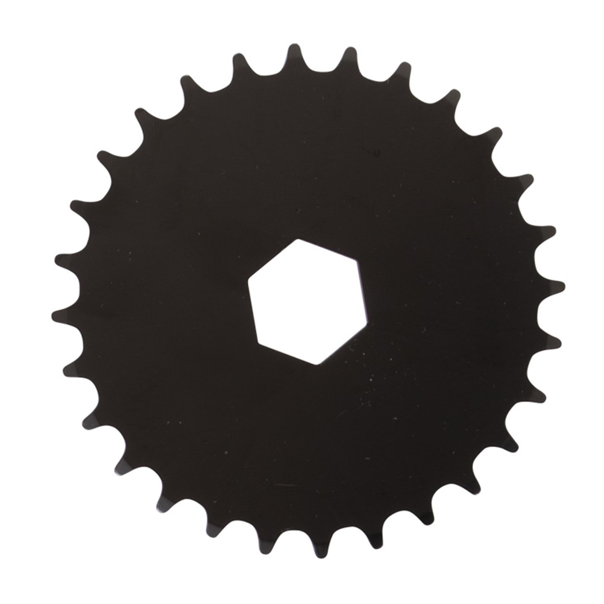 Hi5 Kettenblatt Fahrrad 28 Z&auml;hne einteilig f&uuml;r Kinderfahrrad Singlespeed Kurbelblatt BMX Kinderrad schwarz - Bild 1